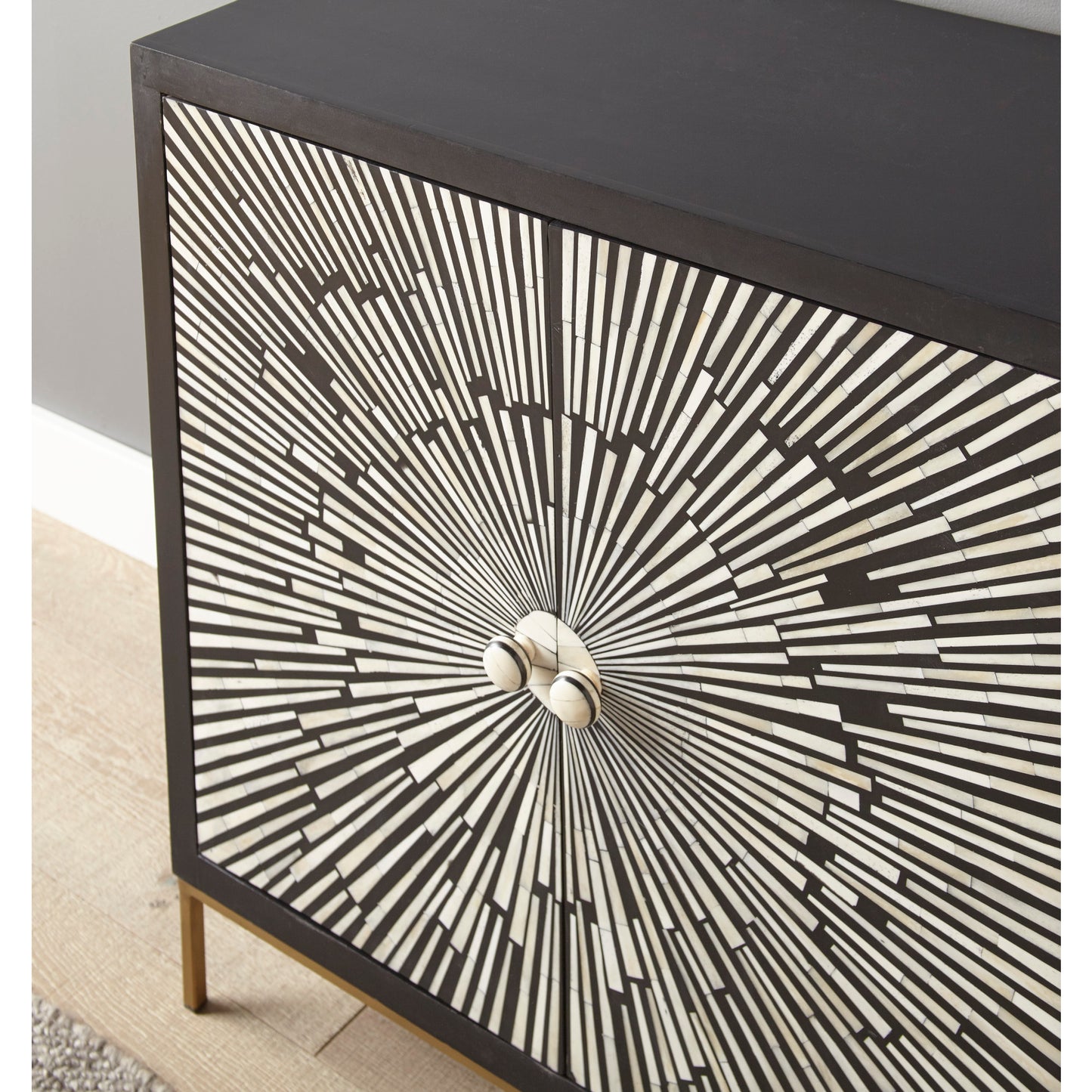 Luna Burst Bone Inlay Cabinet