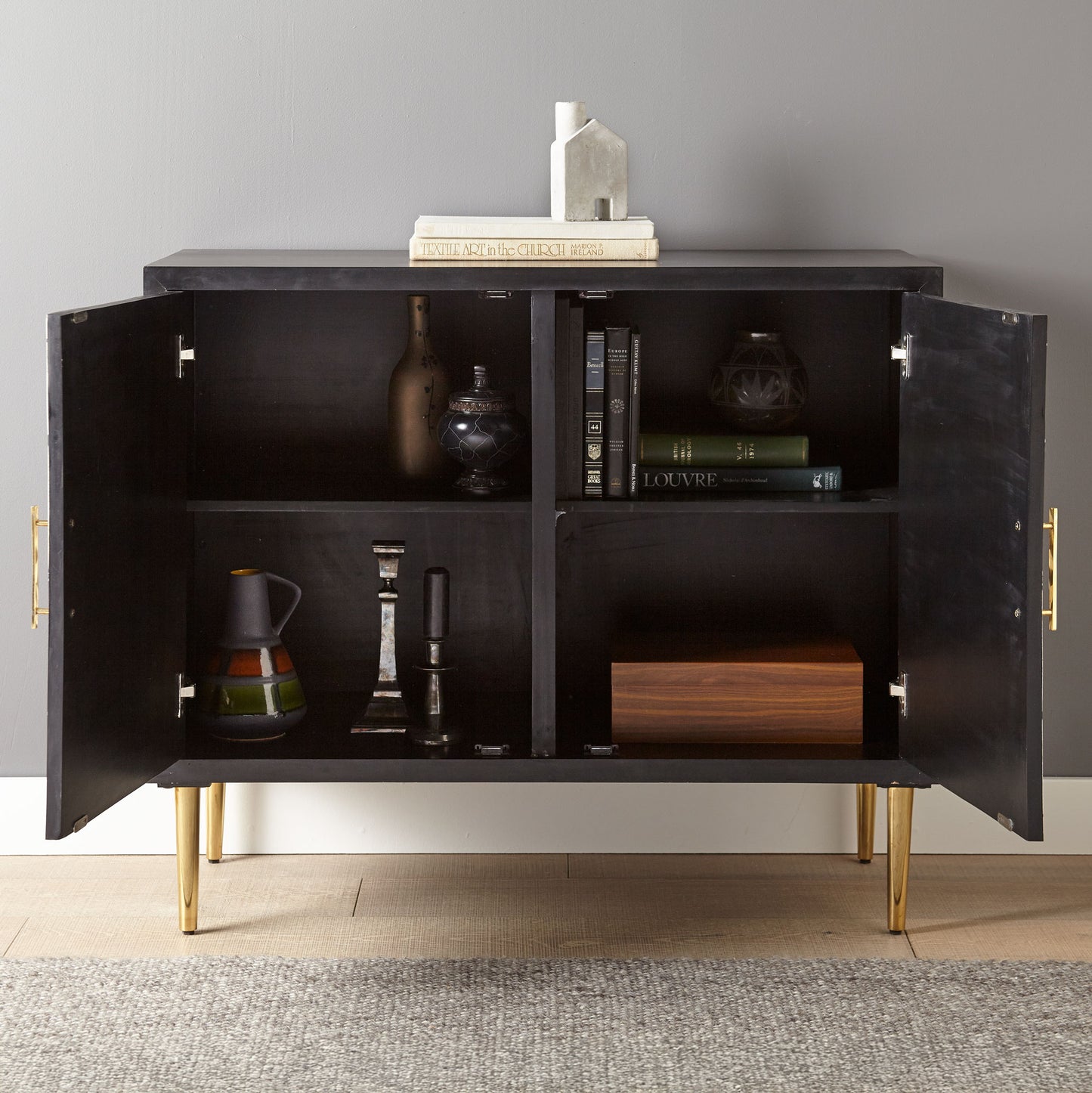The Nova Geometric Inlay Accent Cabinet