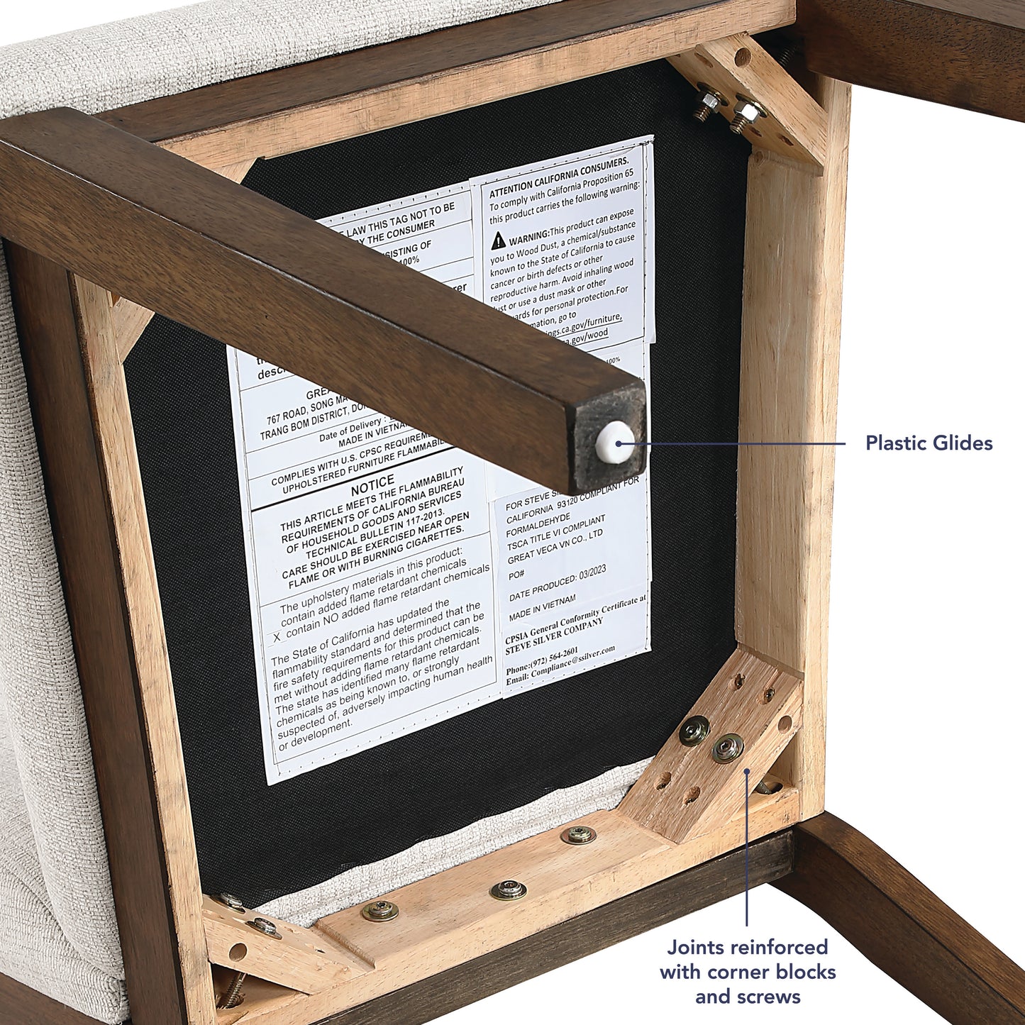 Set of 2 Canton Cushioned Seat Side Chairs