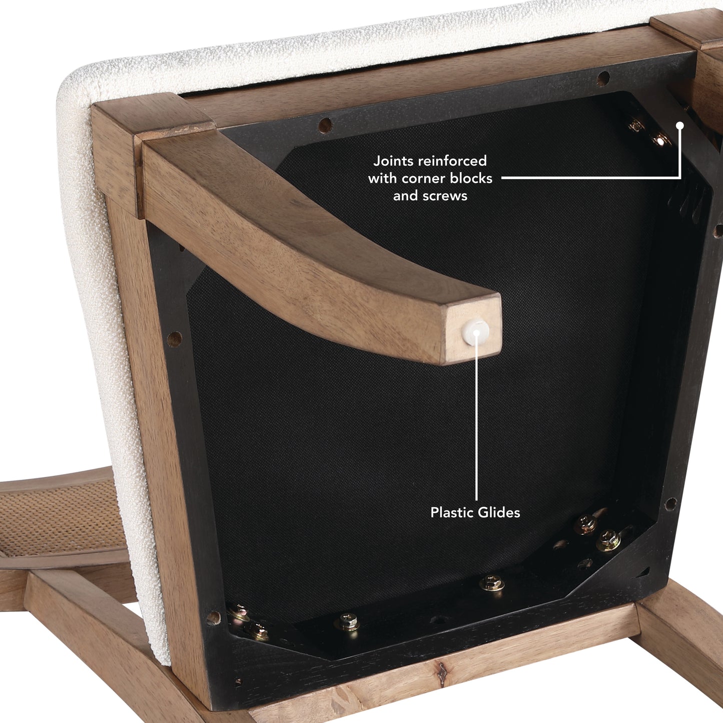 Set of 2 Colvin Cane Side Chairs, Brown