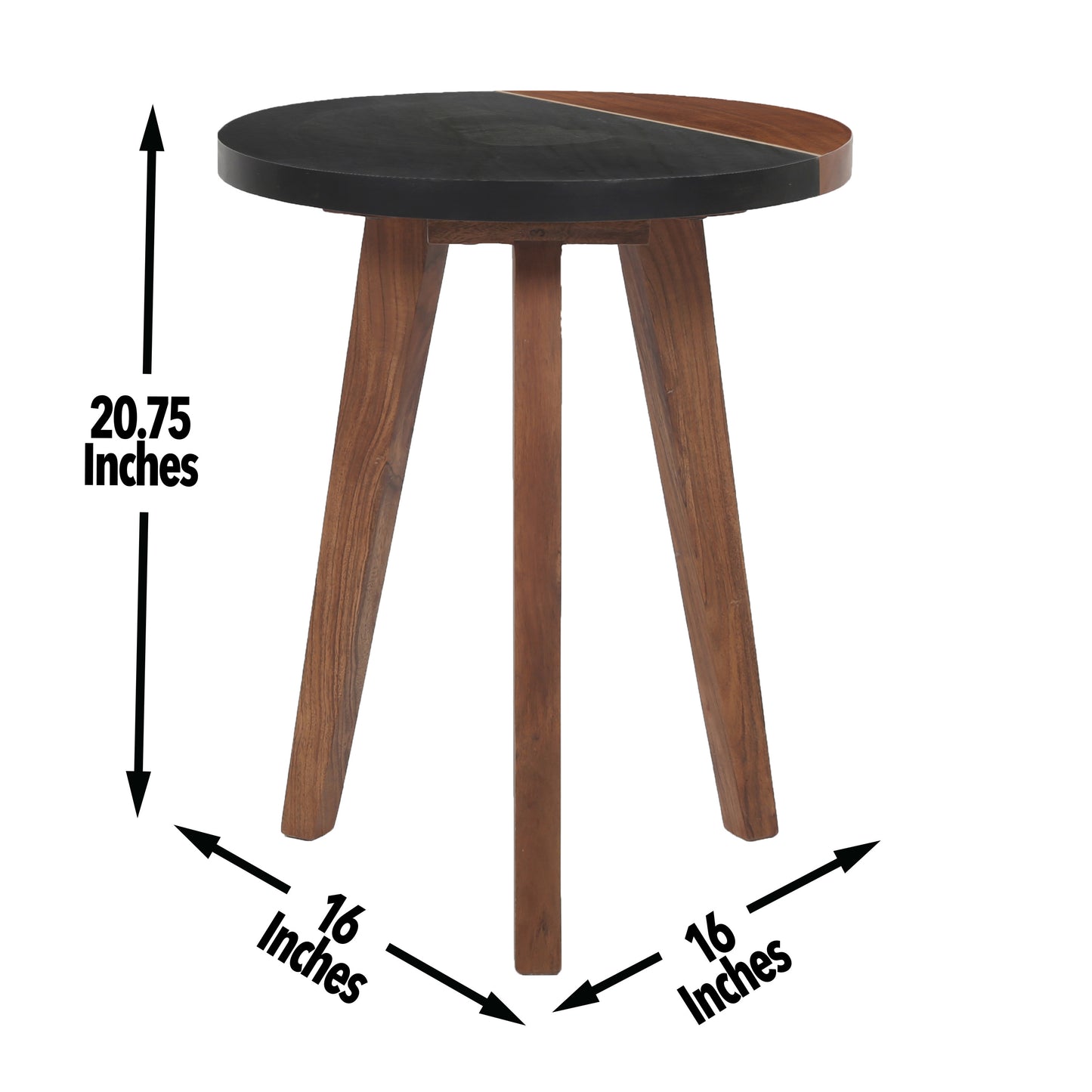 Caspian Round Accent End Table