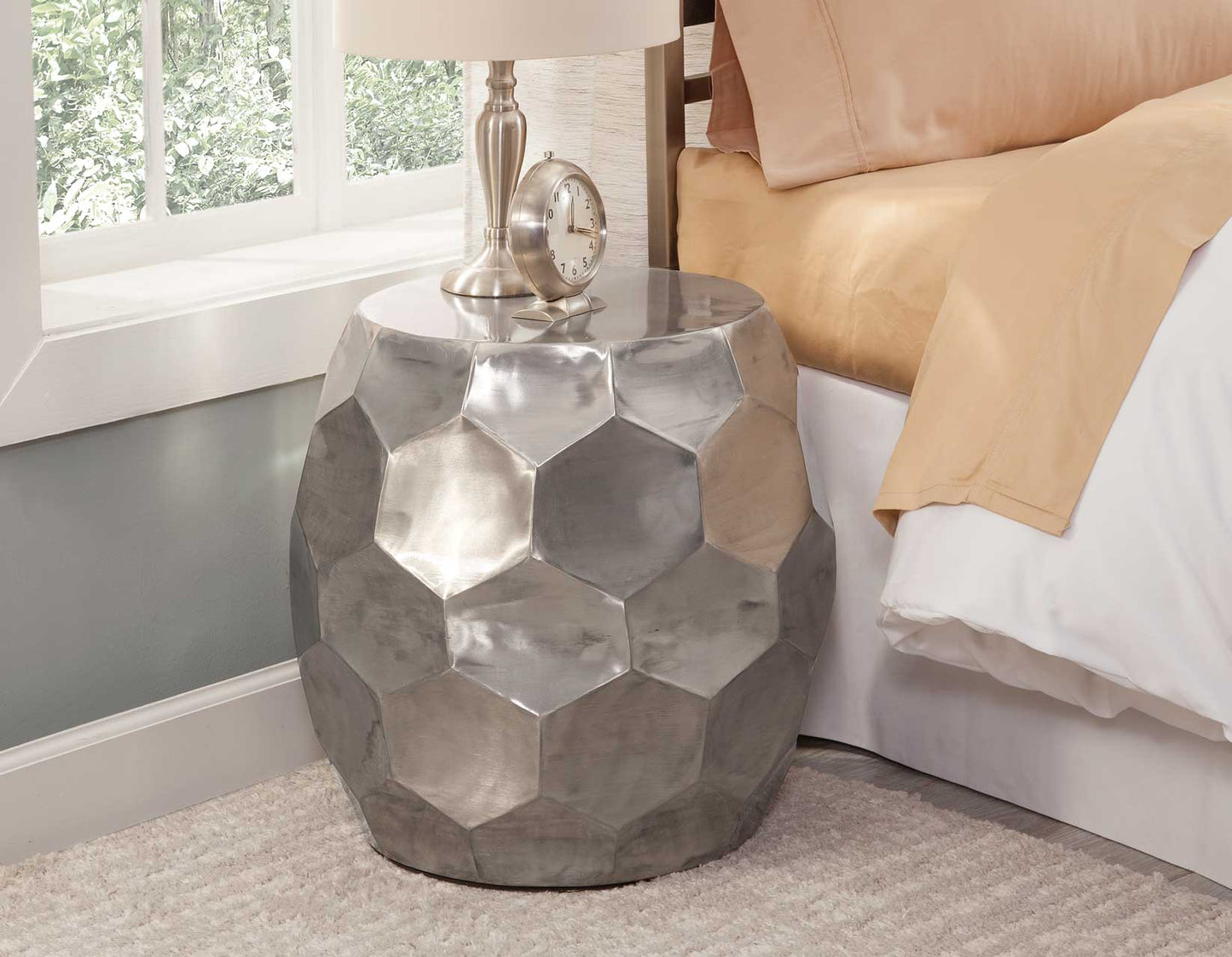 Aurelia Hex Drum Accent Table