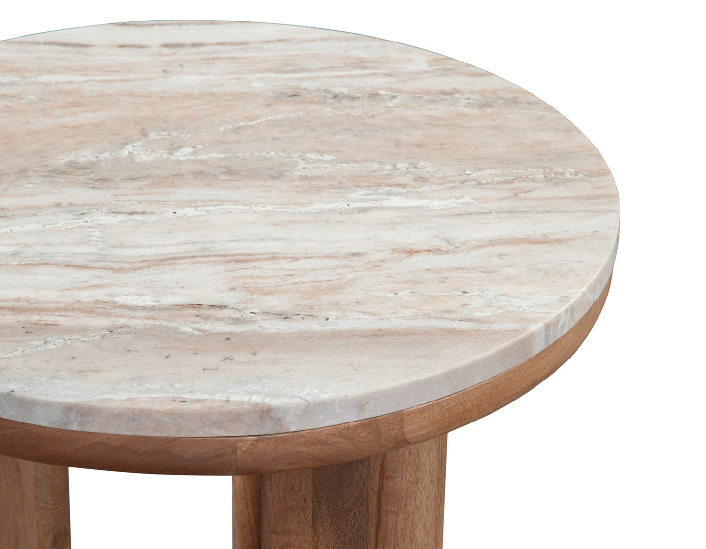 The Sidney Round Marble-Top End Table