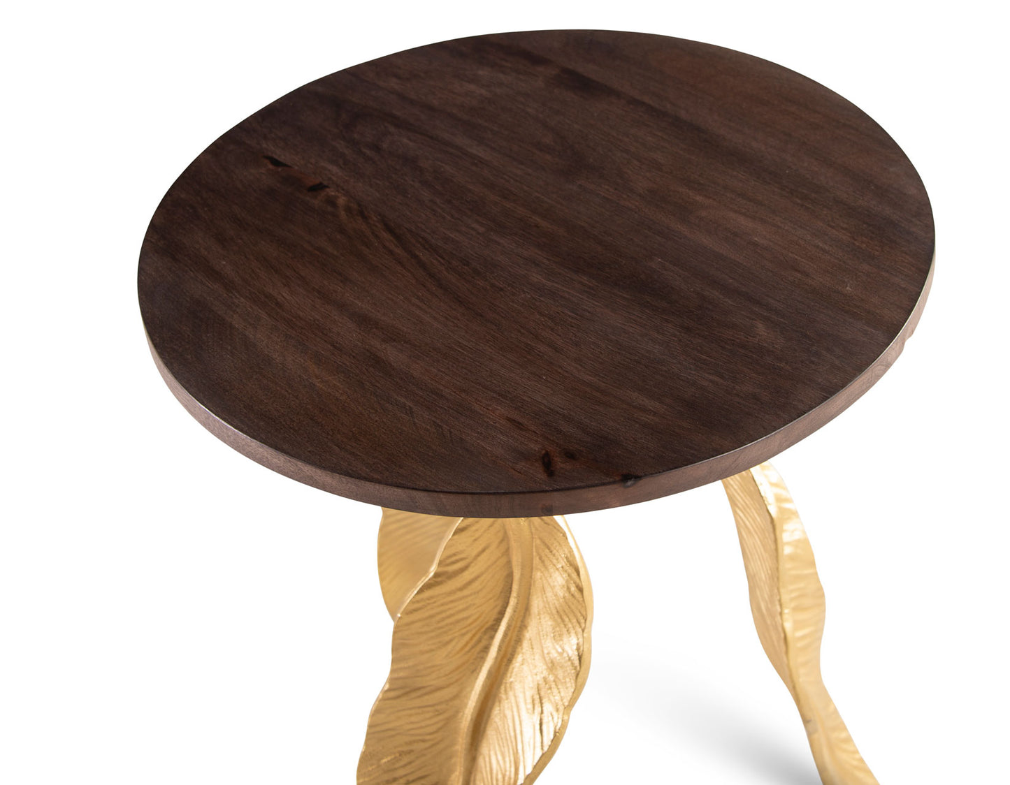 Gilded Leaf Side Table