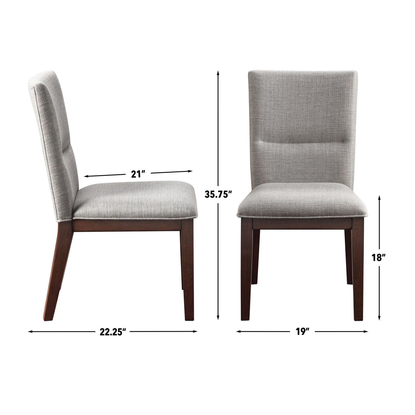 Set of 2 Amalie Side Chairs - Camel Linen