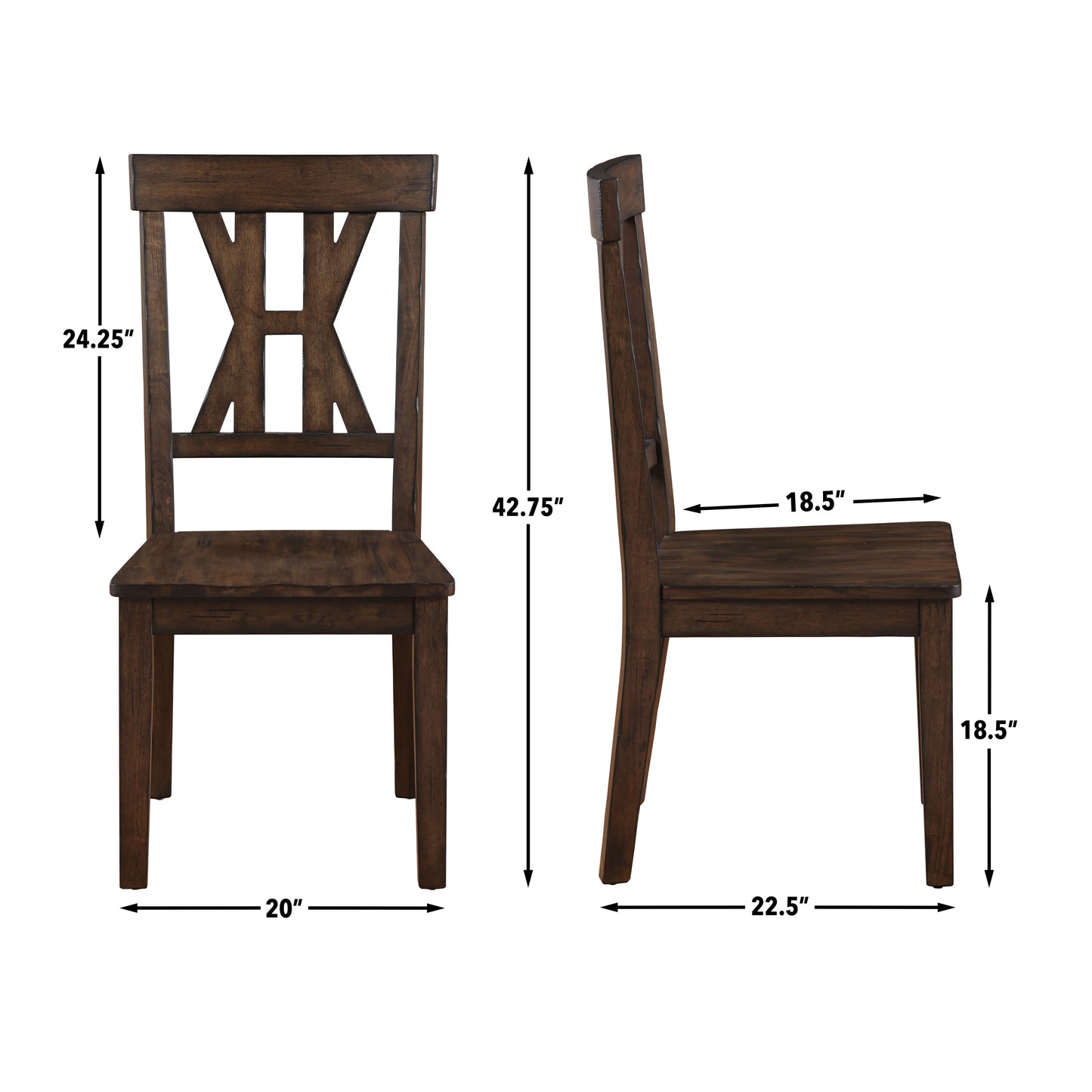 Set of 2 Auburn Side Chairs