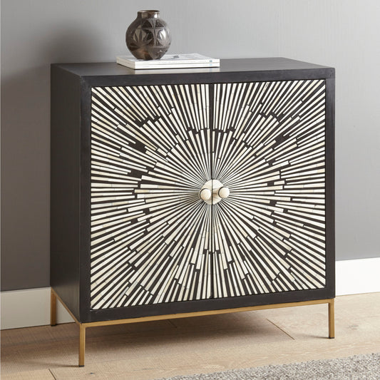 Luna Burst Bone Inlay Cabinet