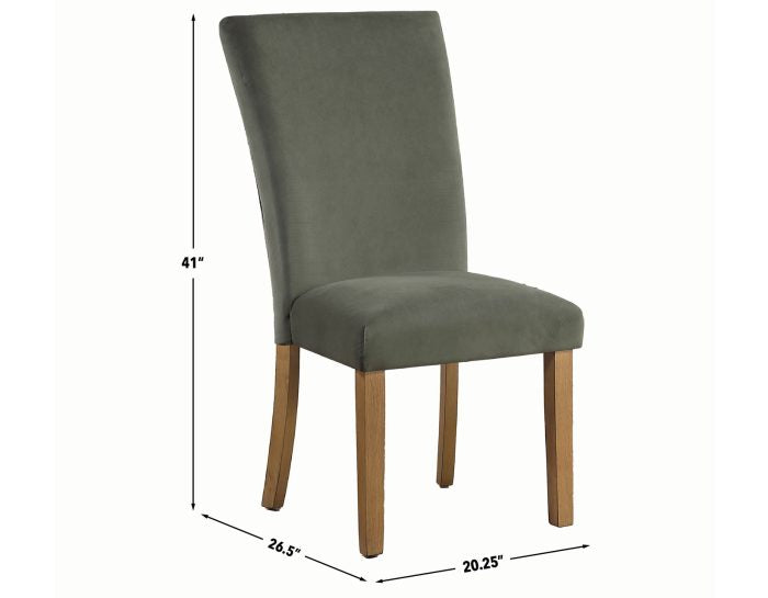 Set of 2 Artemis Side Chairs, Green Velvet