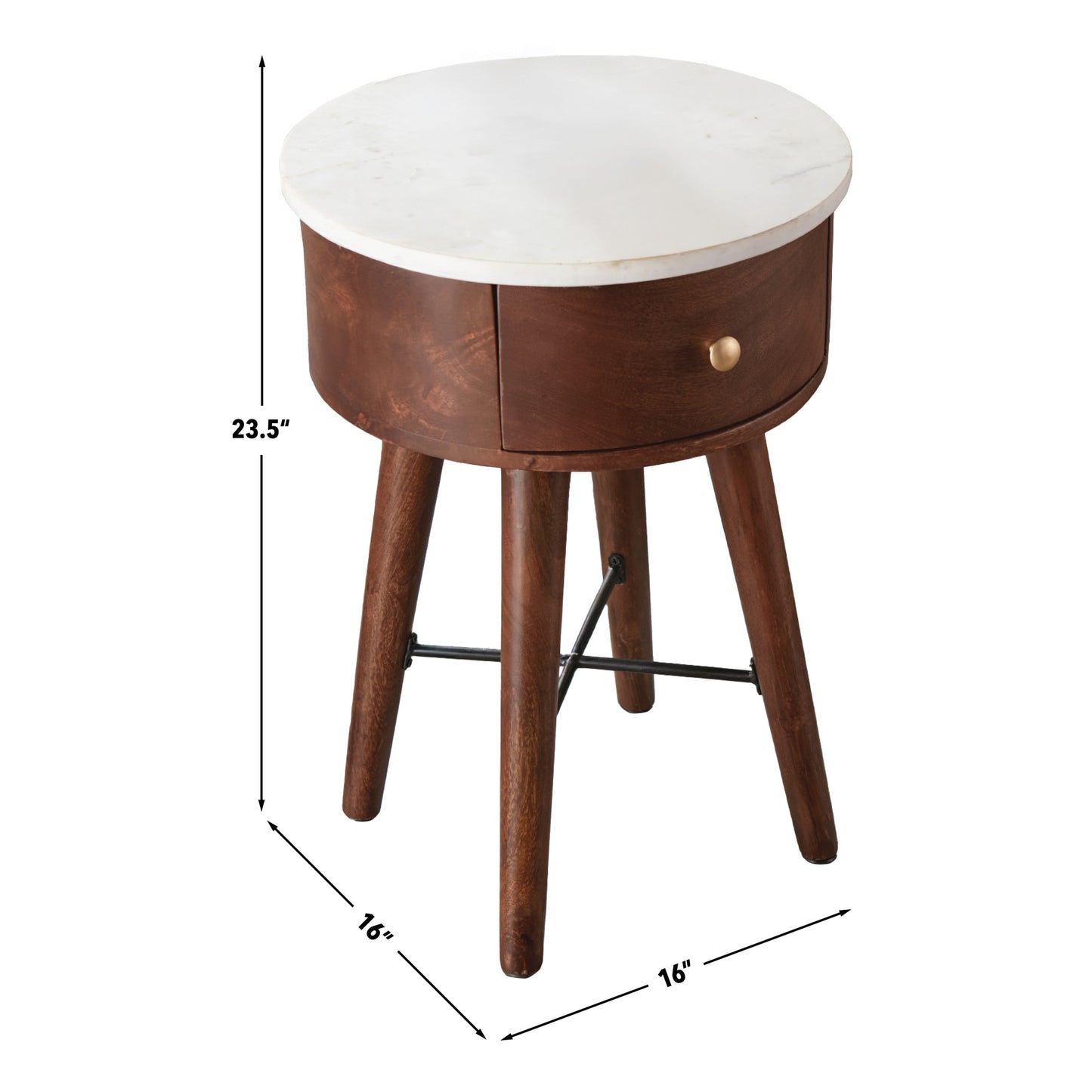 Luxe Stone Accent Table