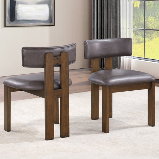 Set of 2 Cambridge Vegan Leather Side Chairs