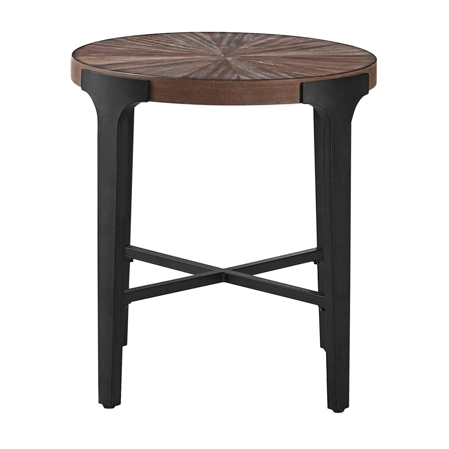 Chevron 22-inch Round End Table
