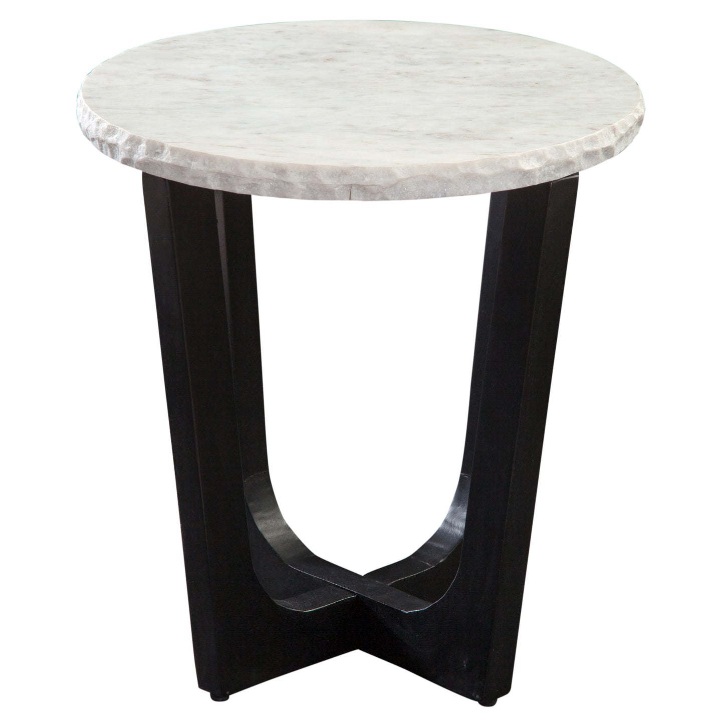 Chrissy 20″ Round White Marble End Table