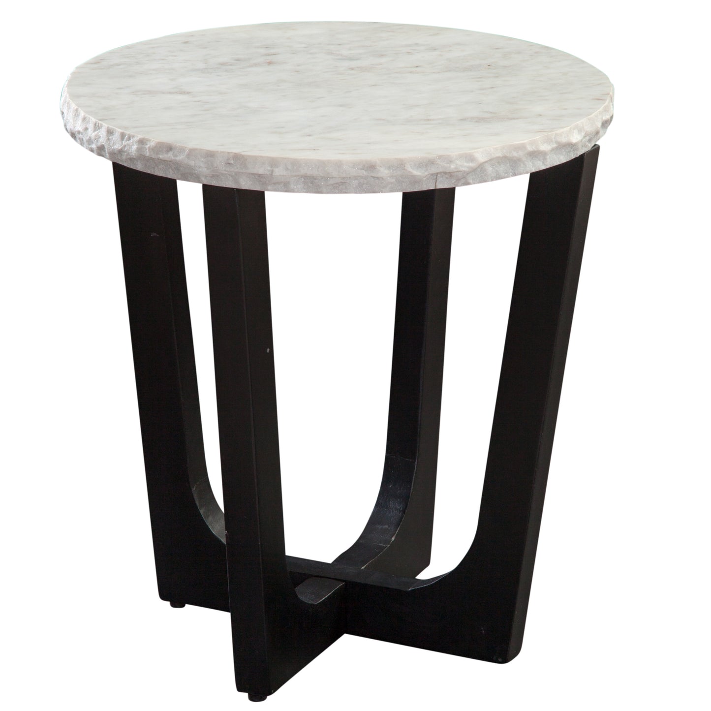 Chrissy 20″ Round White Marble End Table