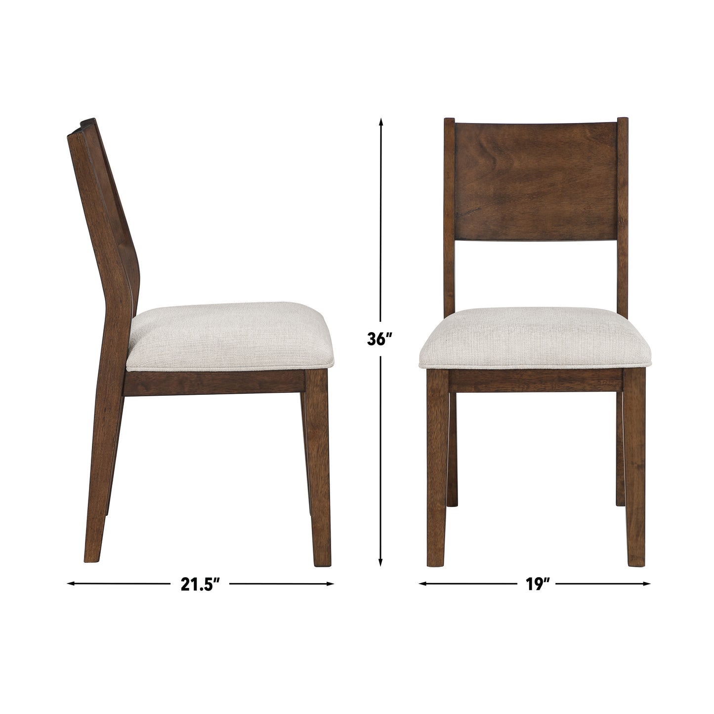 Set of 2 Canton Cushioned Seat Side Chairs