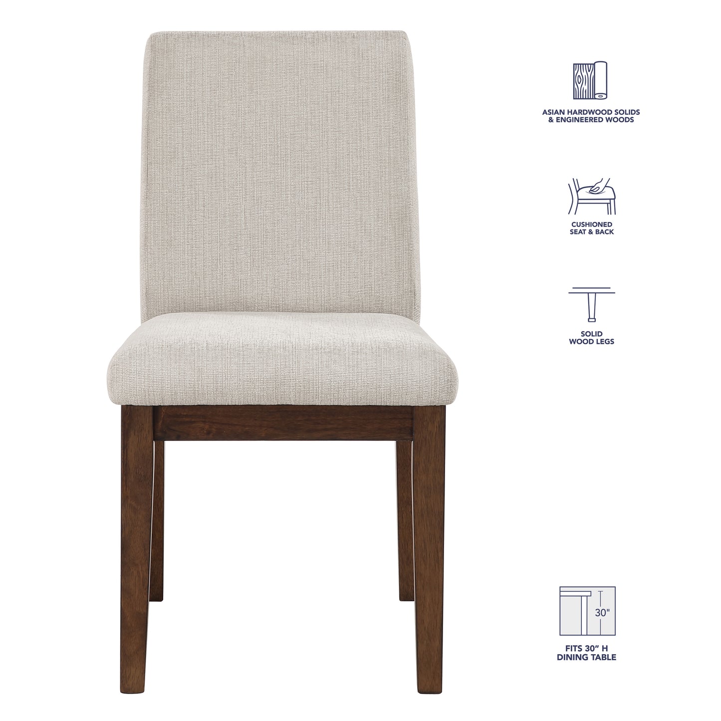 Set of 2 Canton Cushioned Seat Side Chairs