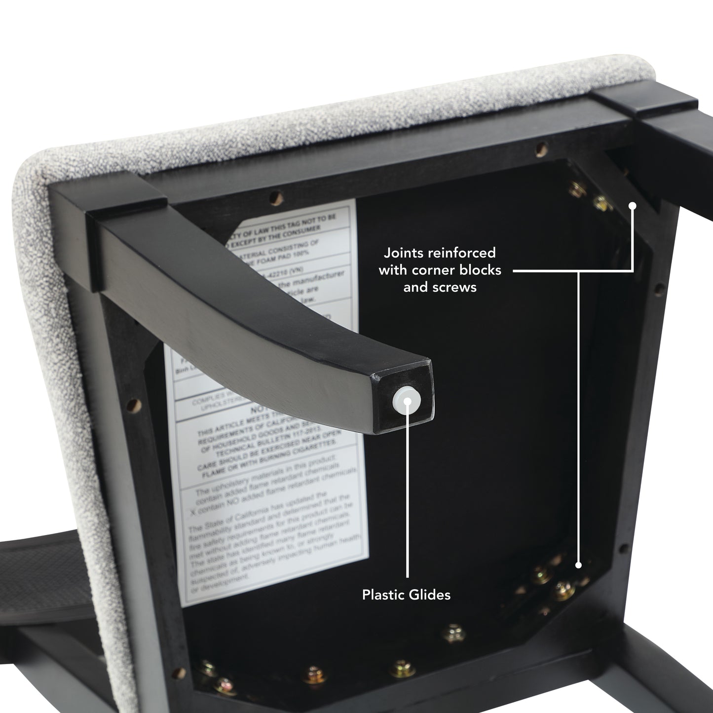 Set of 2 Colvin Cane Side Chairs, Black