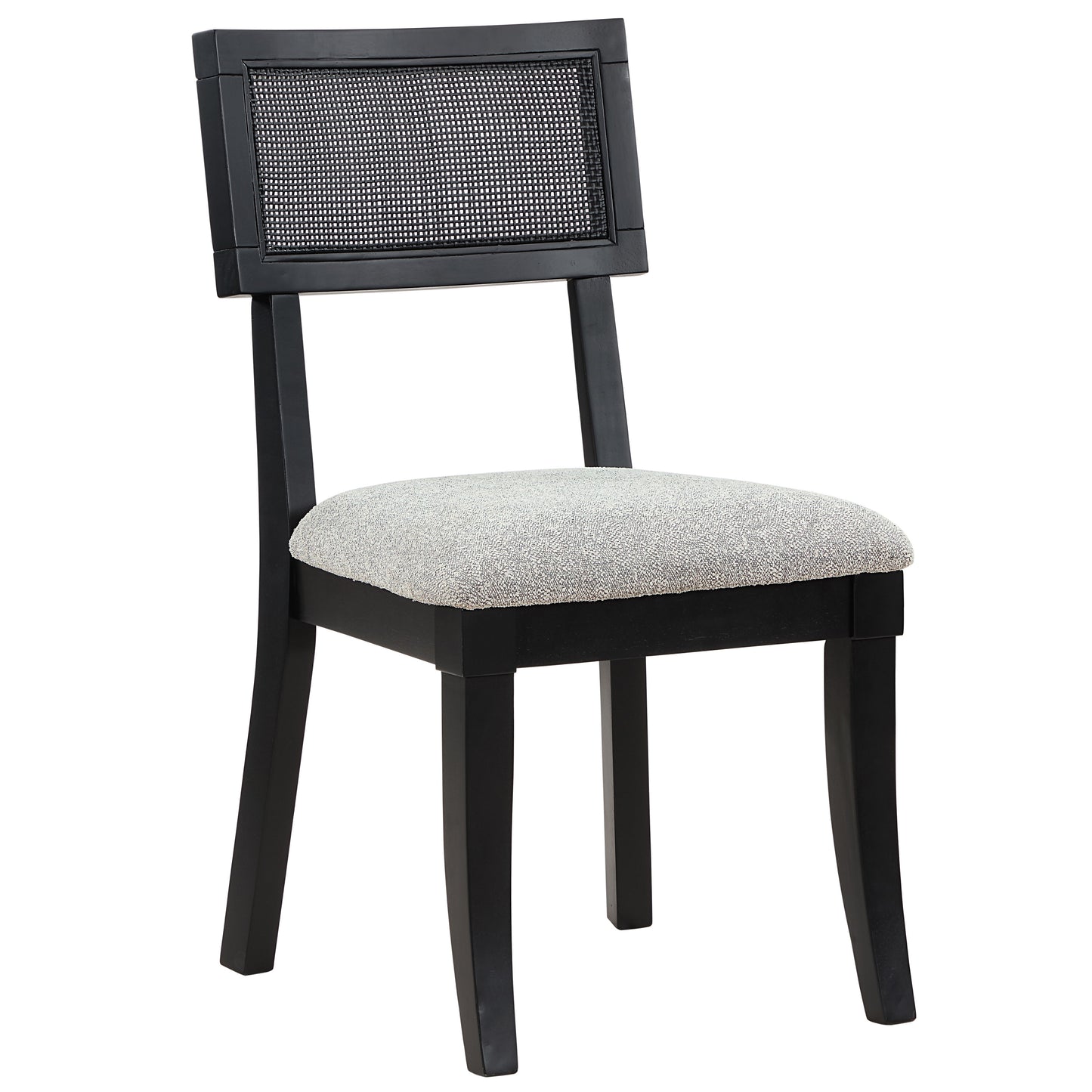 Set of 2 Colvin Cane Side Chairs, Black