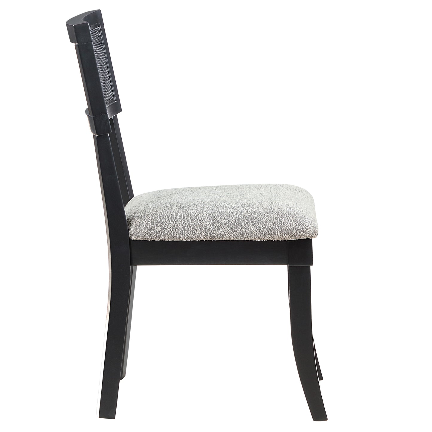 Set of 2 Colvin Cane Side Chairs, Black