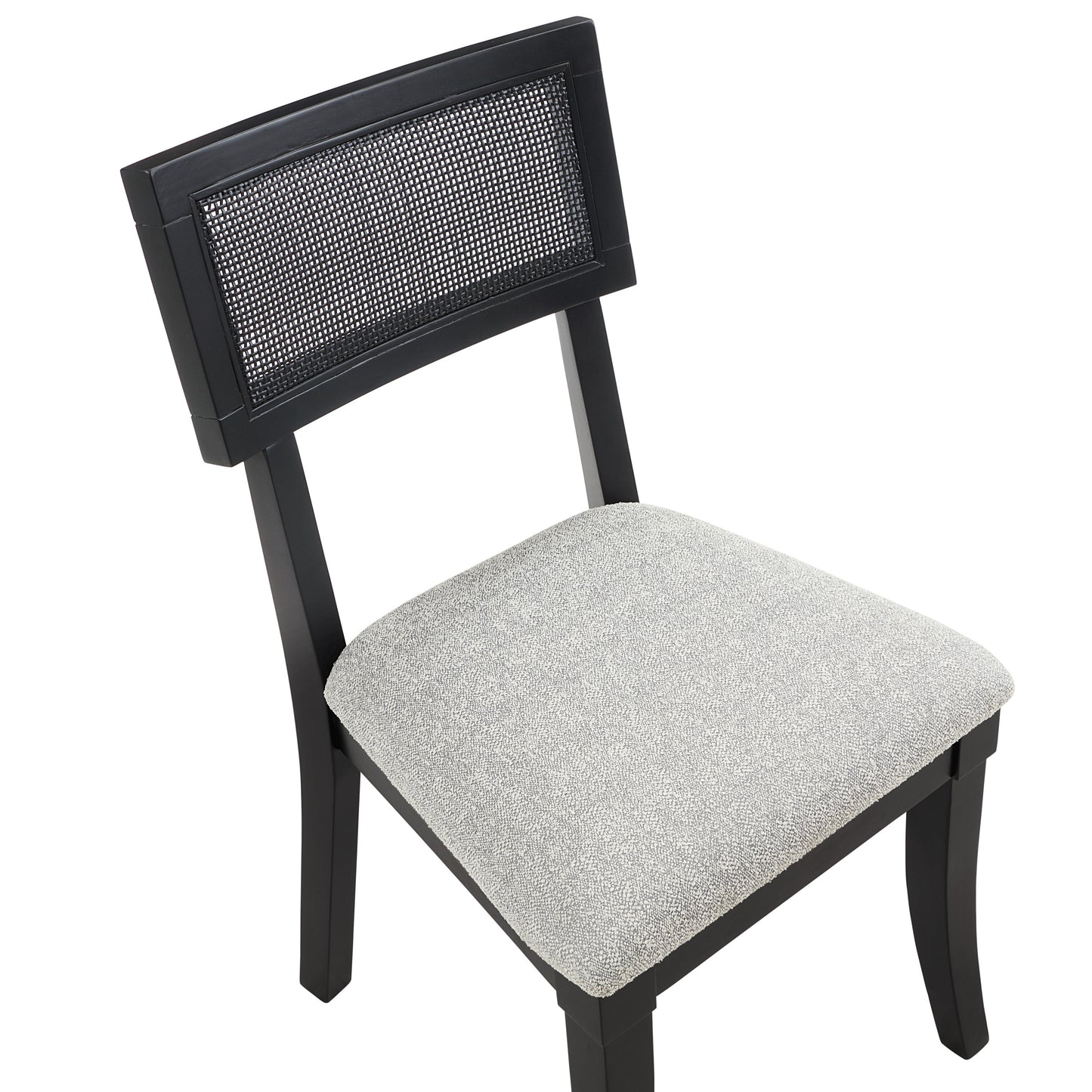Set of 2 Colvin Cane Side Chairs, Black