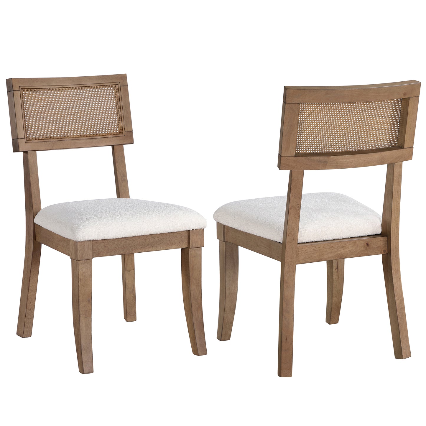 Set of 2 Colvin Cane Side Chairs, Brown