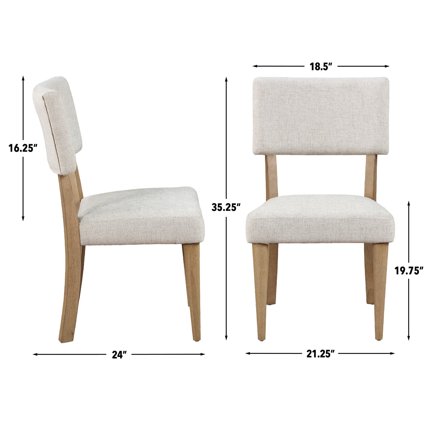 Set of 2 Colvin Brown Side Chairs