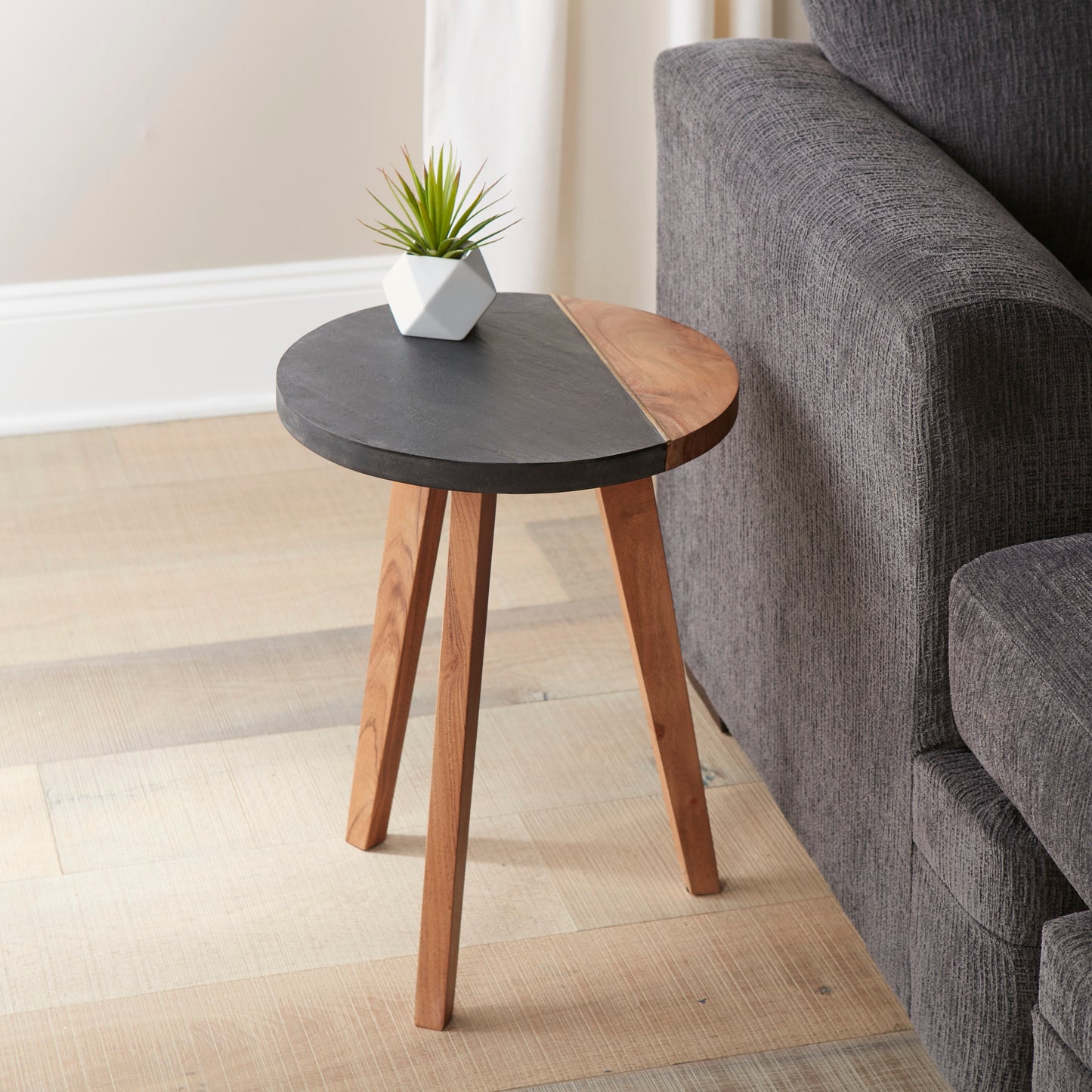 Caspian Round Accent End Table
