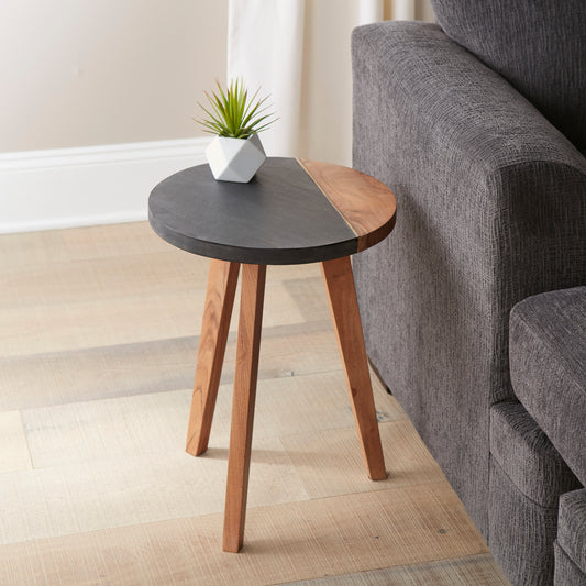 Caspian Round Accent End Table