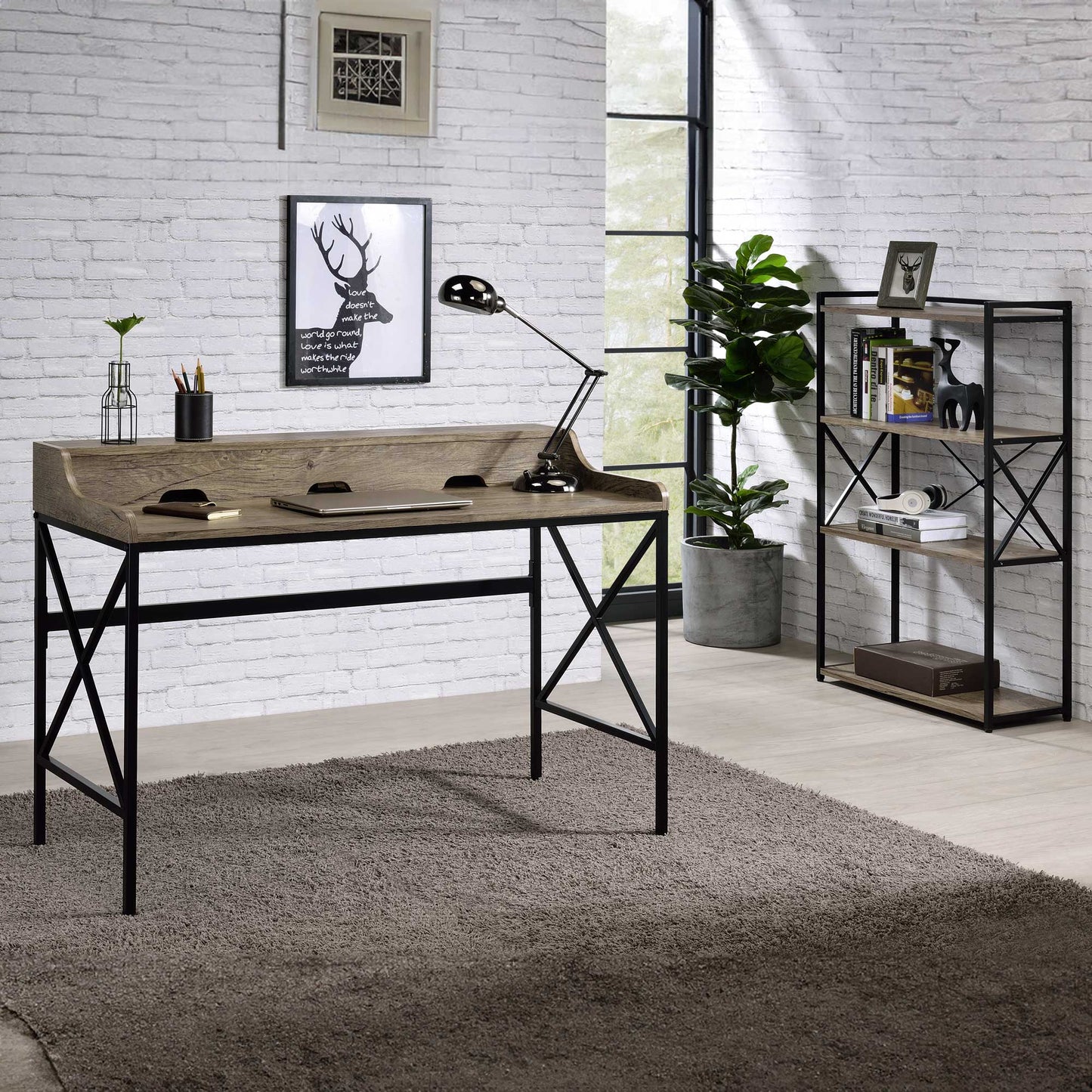 The Ironwood Industrial Writing Desk