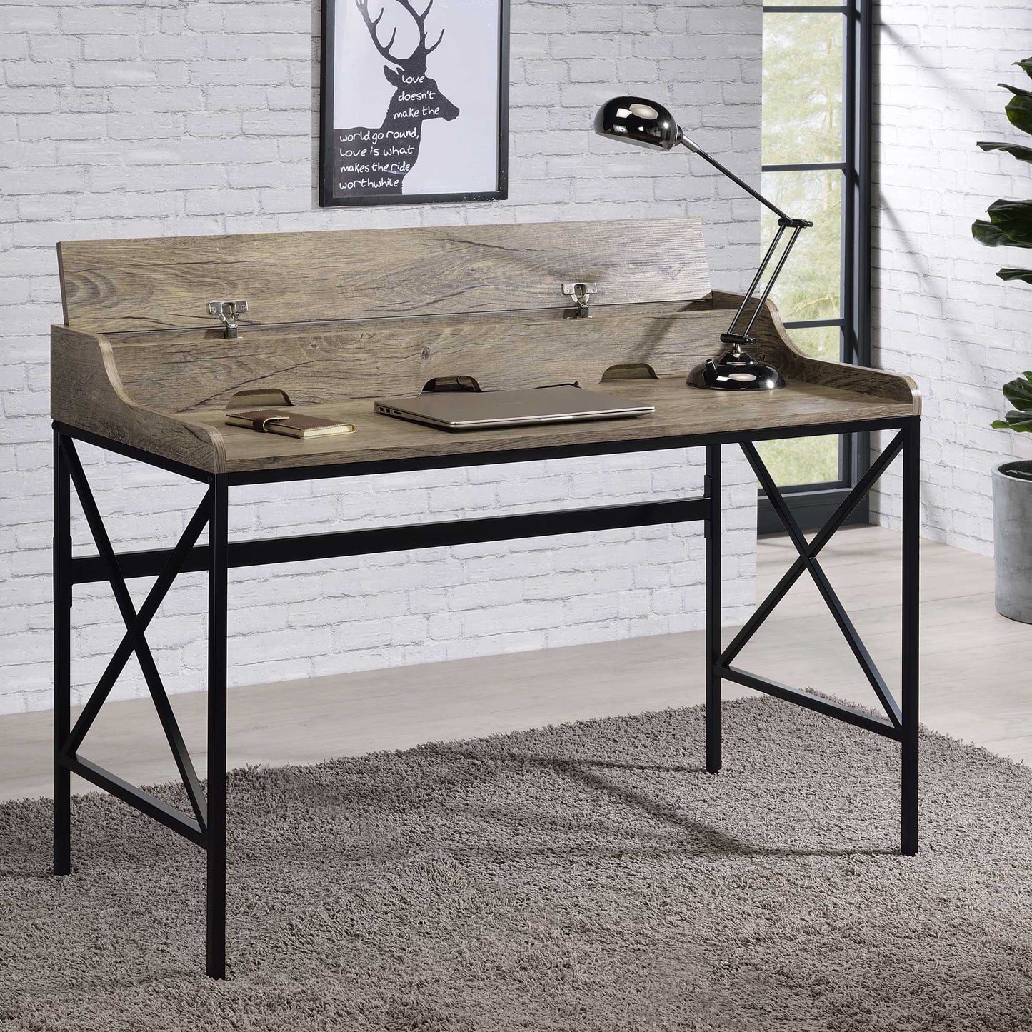 The Ironwood Industrial Writing Desk