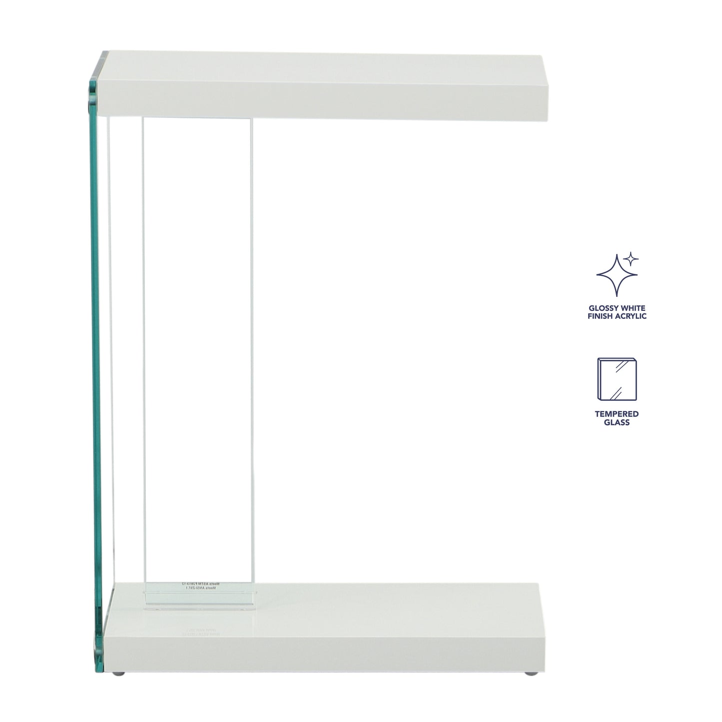 Elaina Chair Side End Table, Glossy White