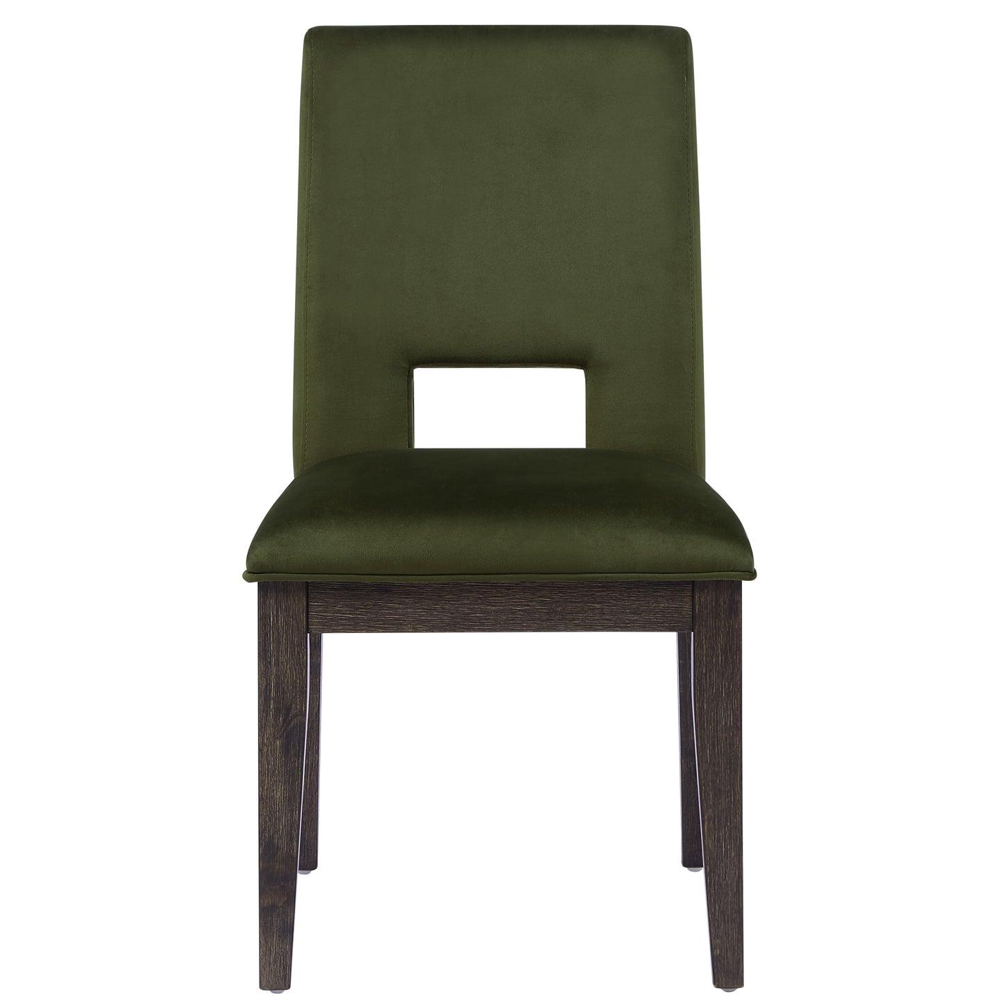 Set of 2 Evan Green Velvet Side Chairs
