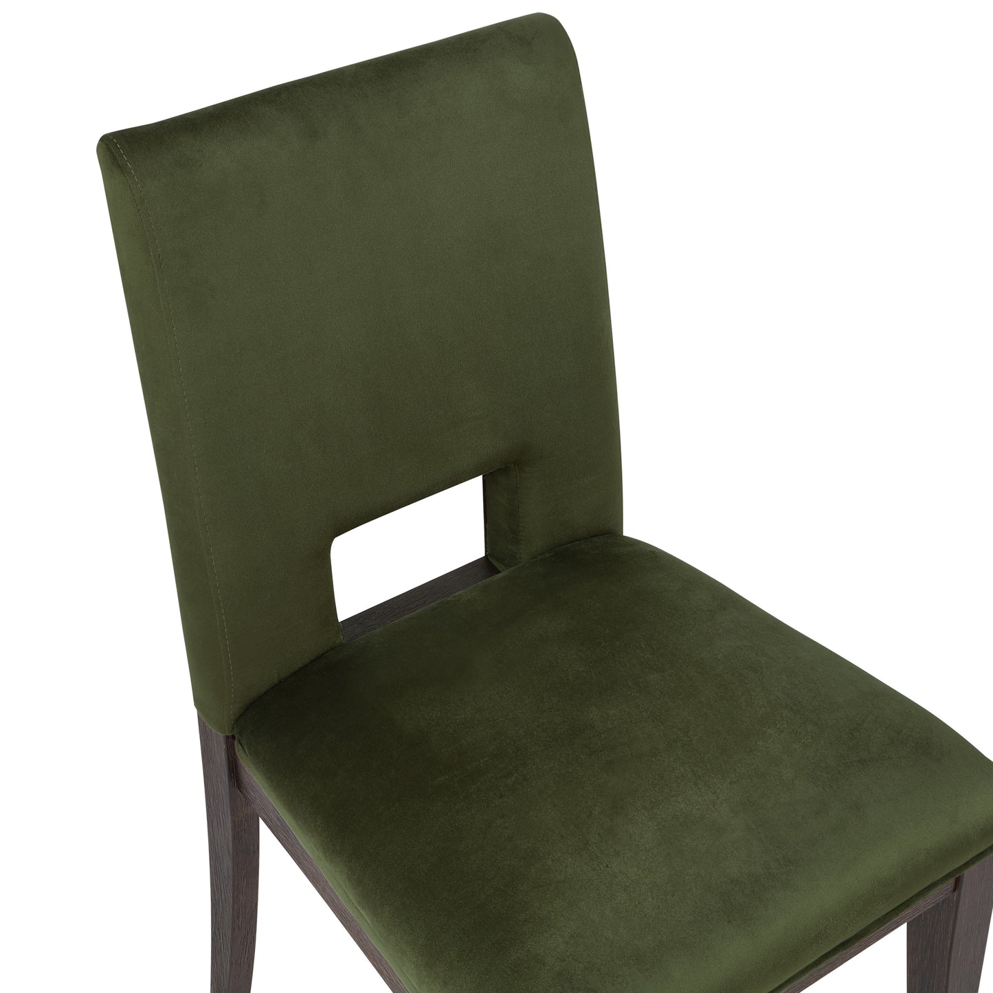 Set of 2 Evan Green Velvet Side Chairs