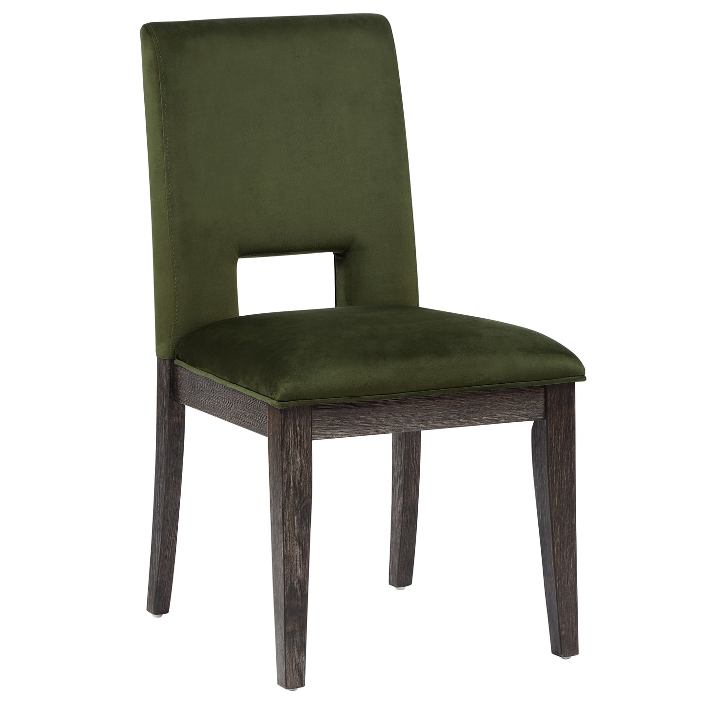 Set of 2 Evan Green Velvet Side Chairs