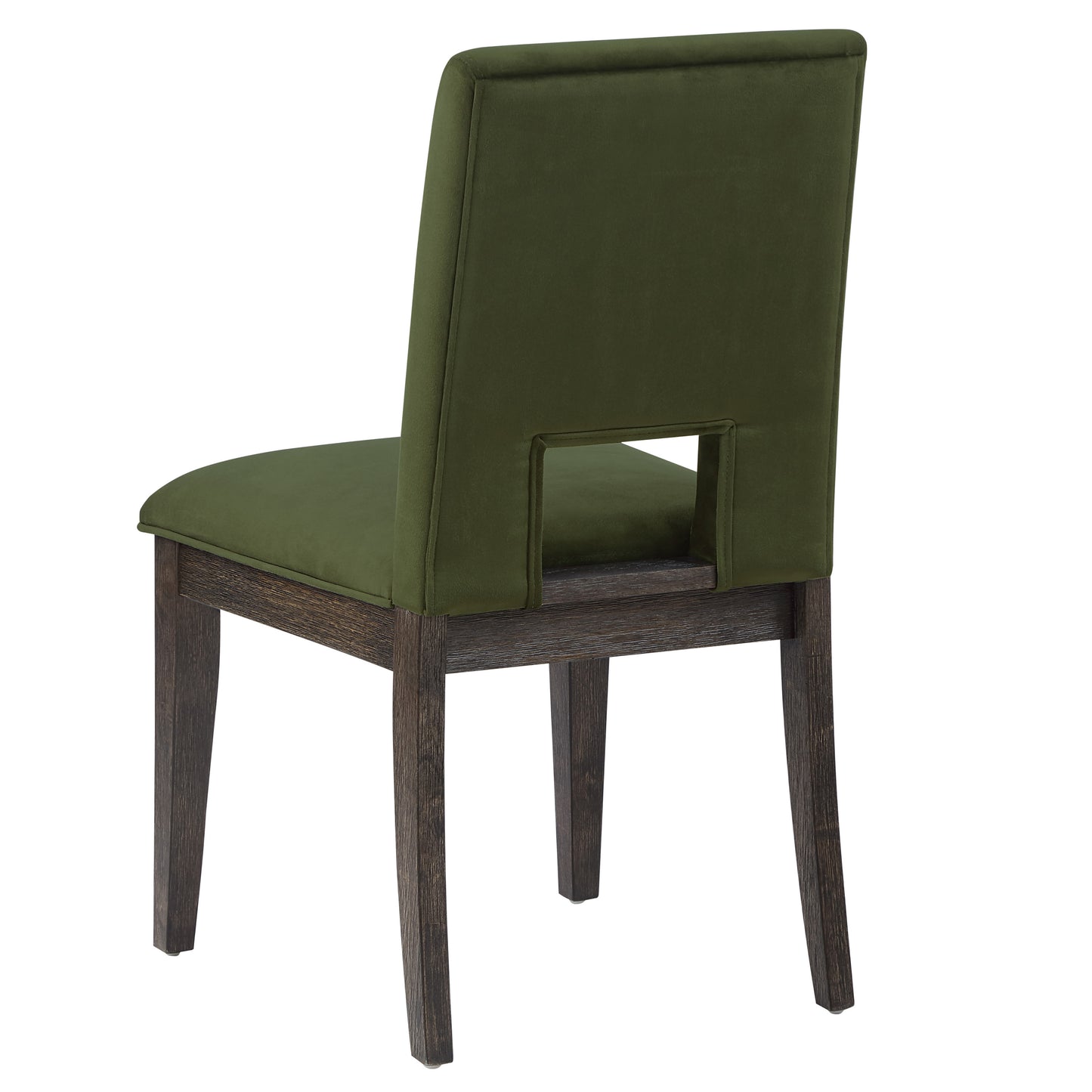 Set of 2 Evan Green Velvet Side Chairs