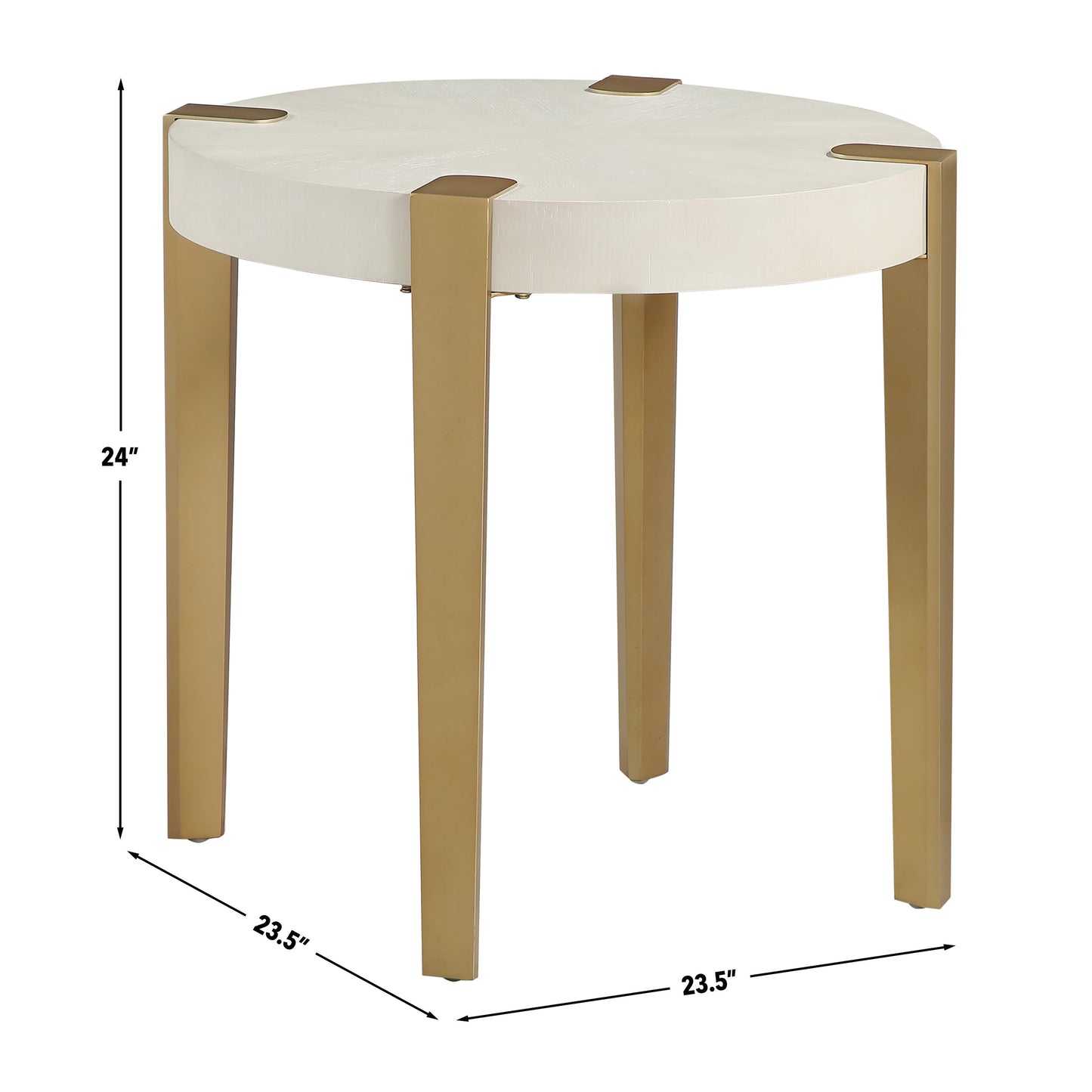 Gracie End Table, White