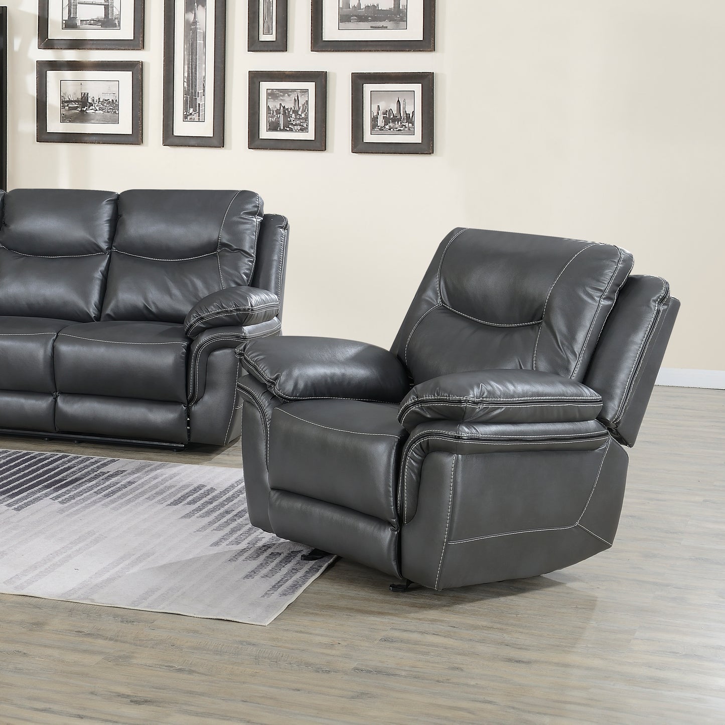Isabella Recliner Chair Grey