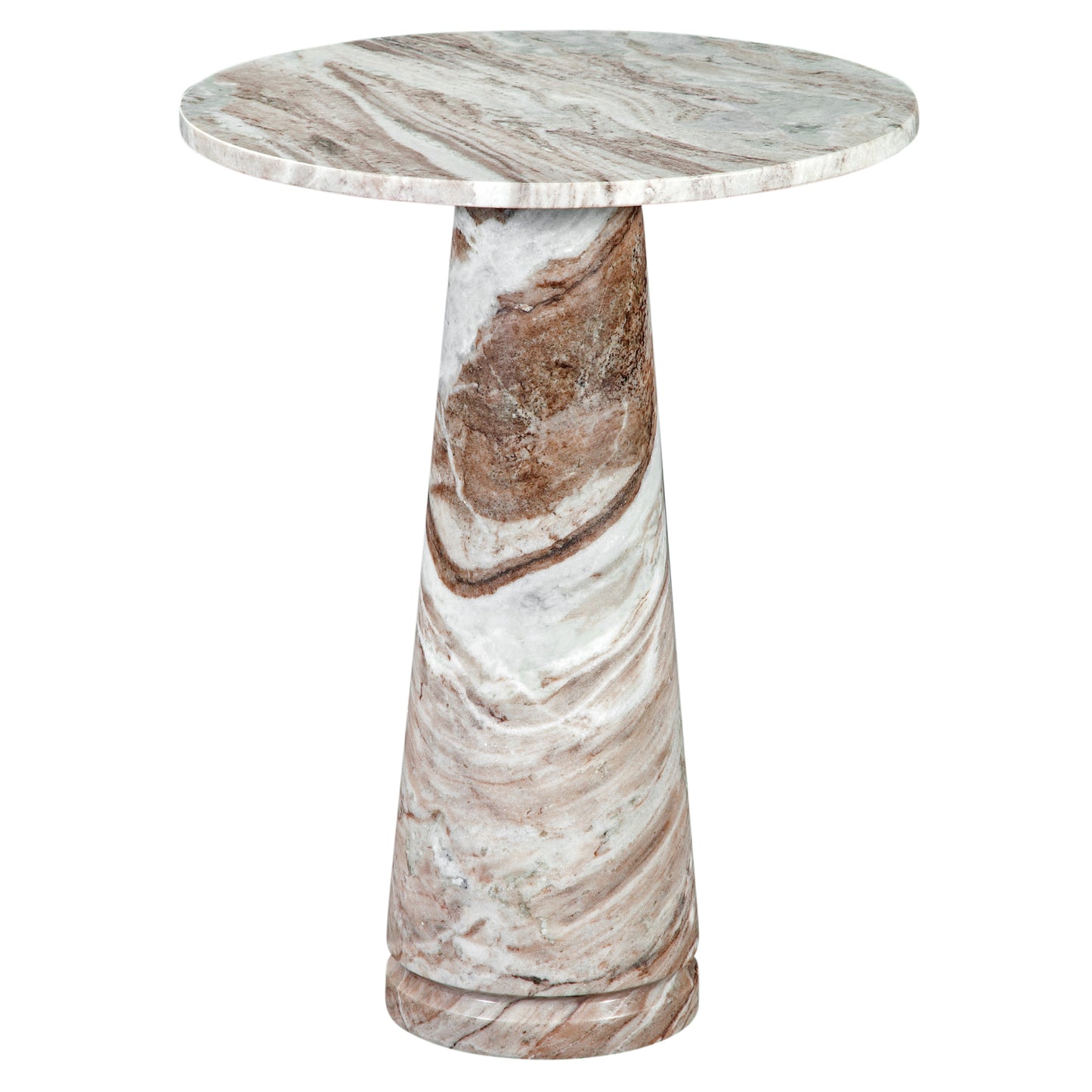 Joni 18″ Round Fantasy Solid Marble Accent End Table