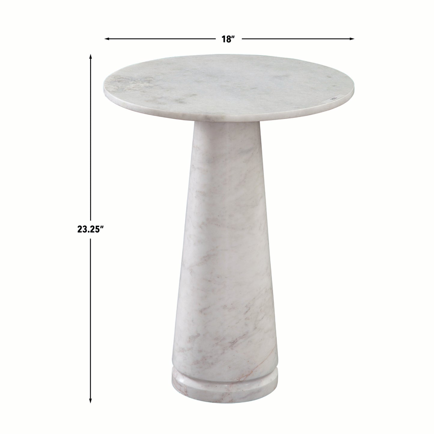 Joni 18″ Round Fantasy Solid Marble Accent End Table