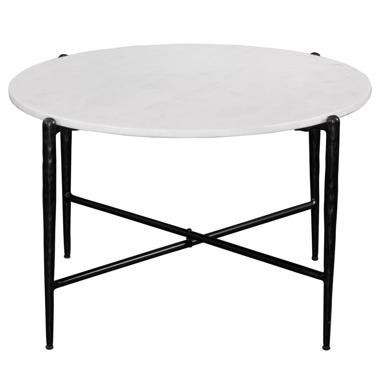 Loxie White Marble Top Round Cocktail Table