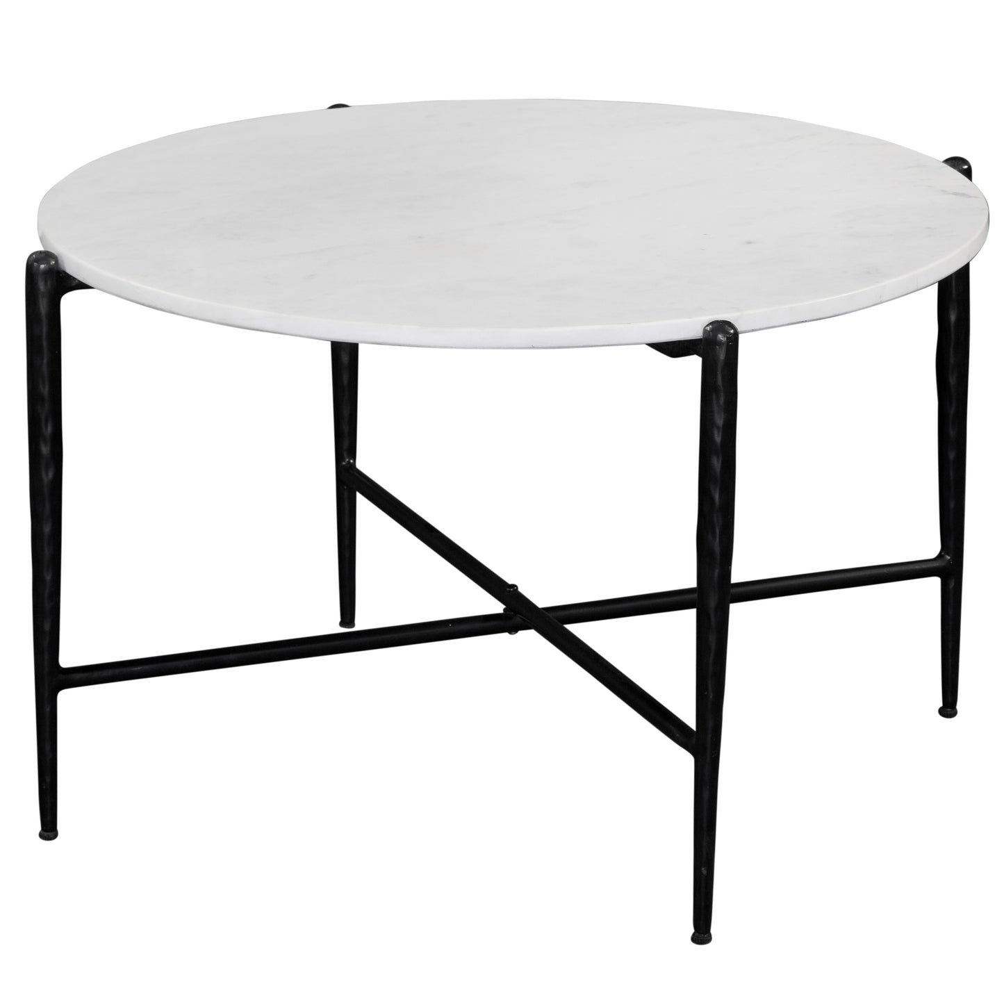 Loxie White Marble Top Round Cocktail Table