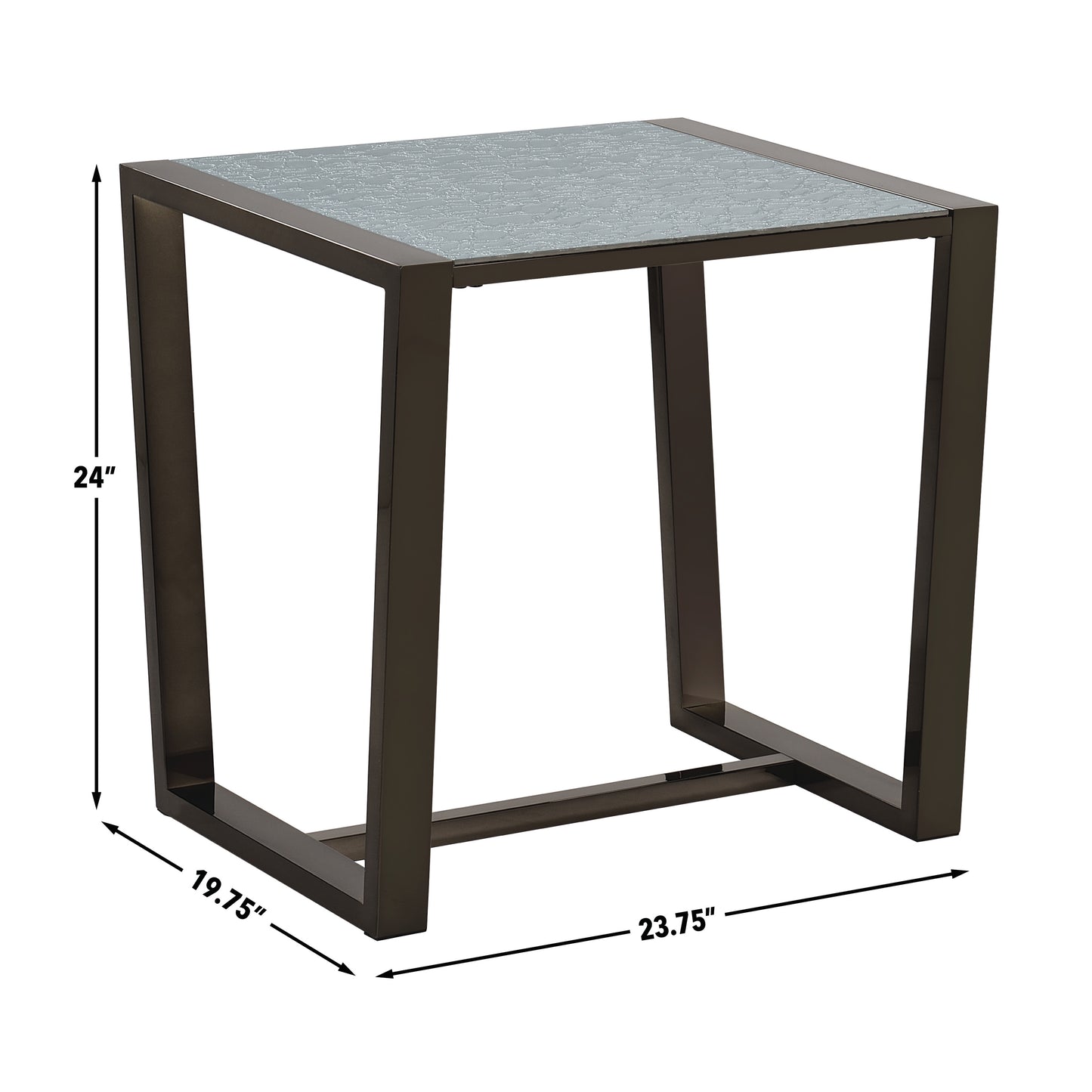 Mazie End Table w/Pattern Mirror