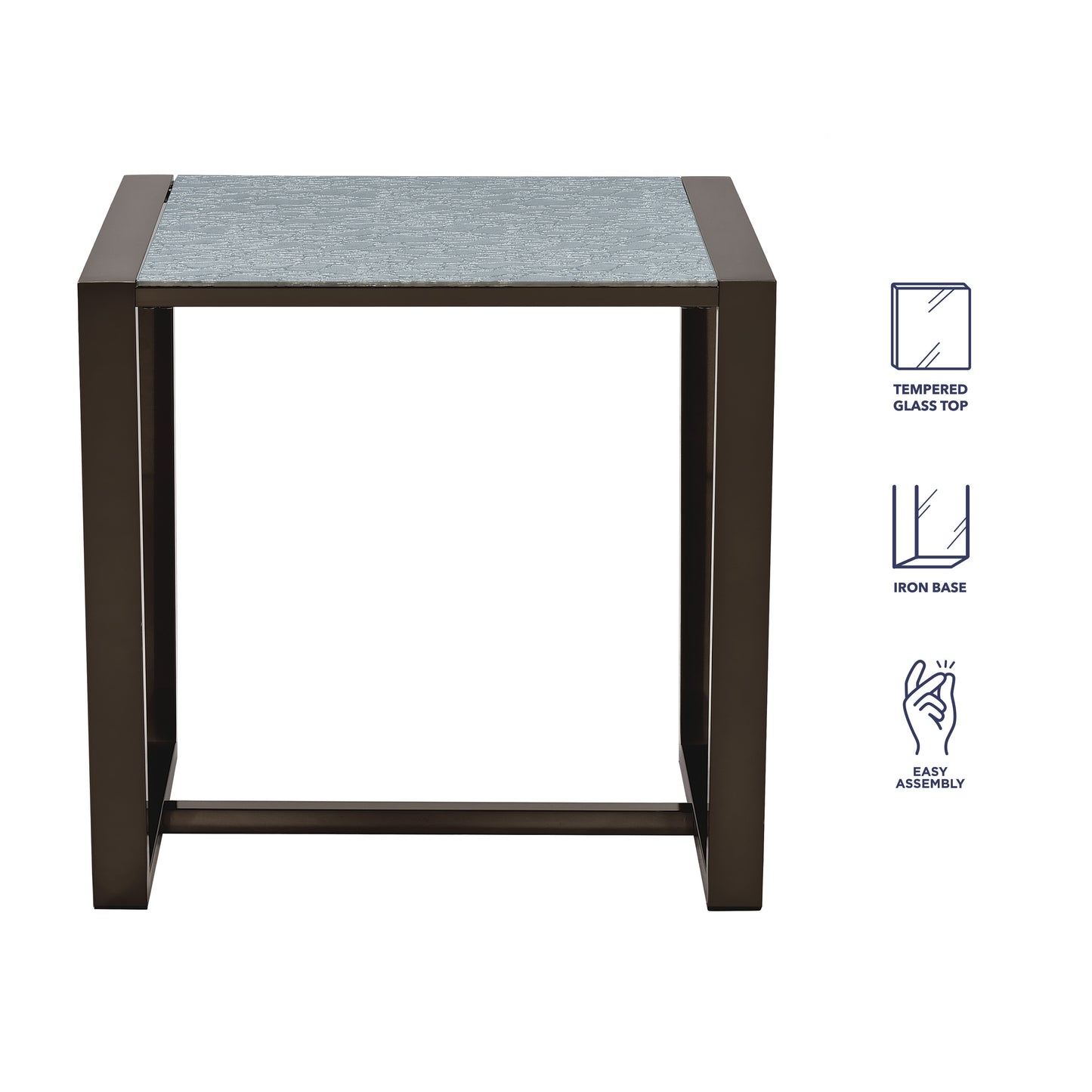 Mazie End Table w/Pattern Mirror