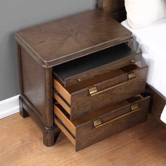 Milan Mid-Century Walnut Nightstand