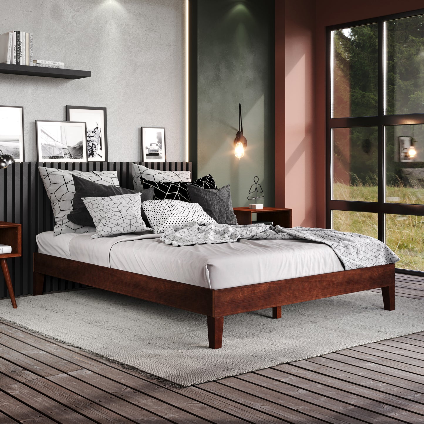 Nix Queen Platform Bed Natural