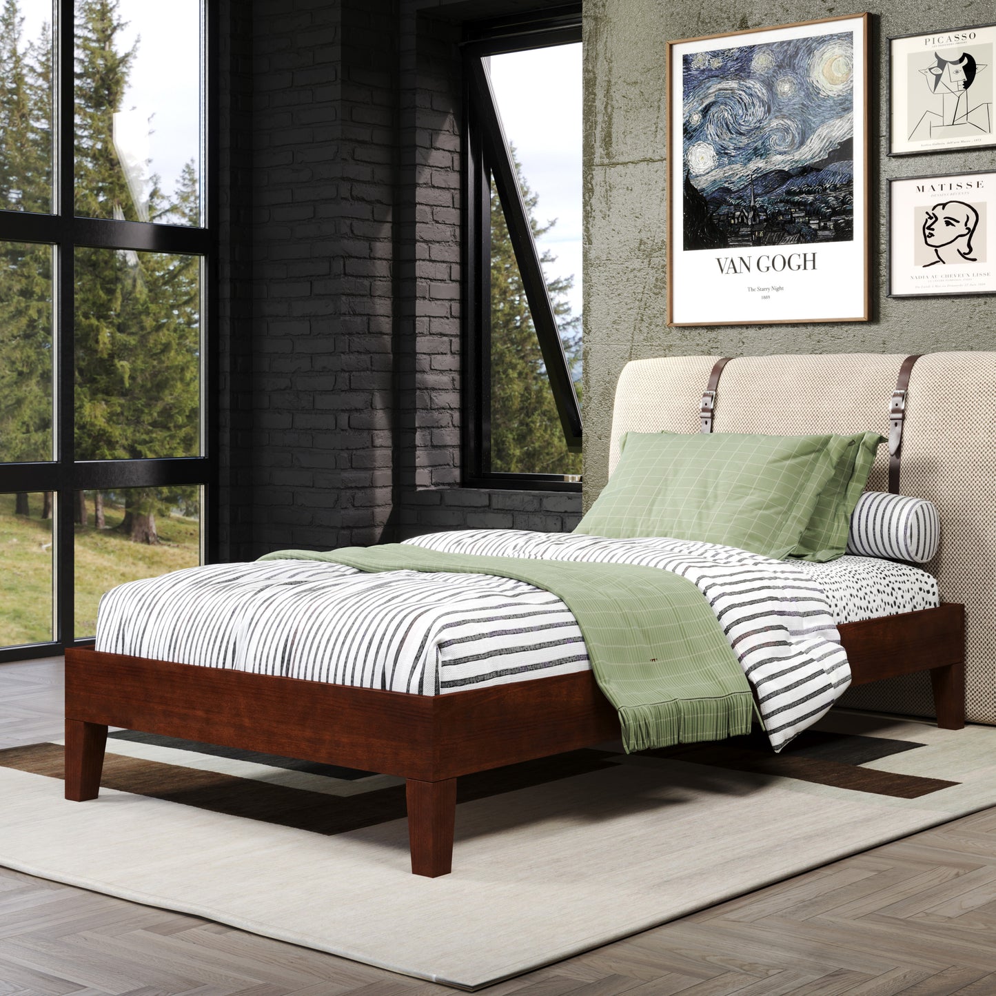 Nix Twin Platform Bed Frame Natural
