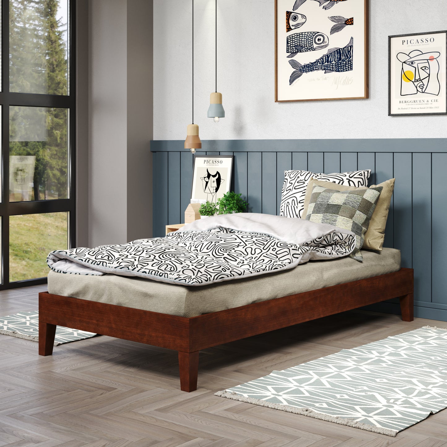 Nix Twin Platform Bed Frame Natural