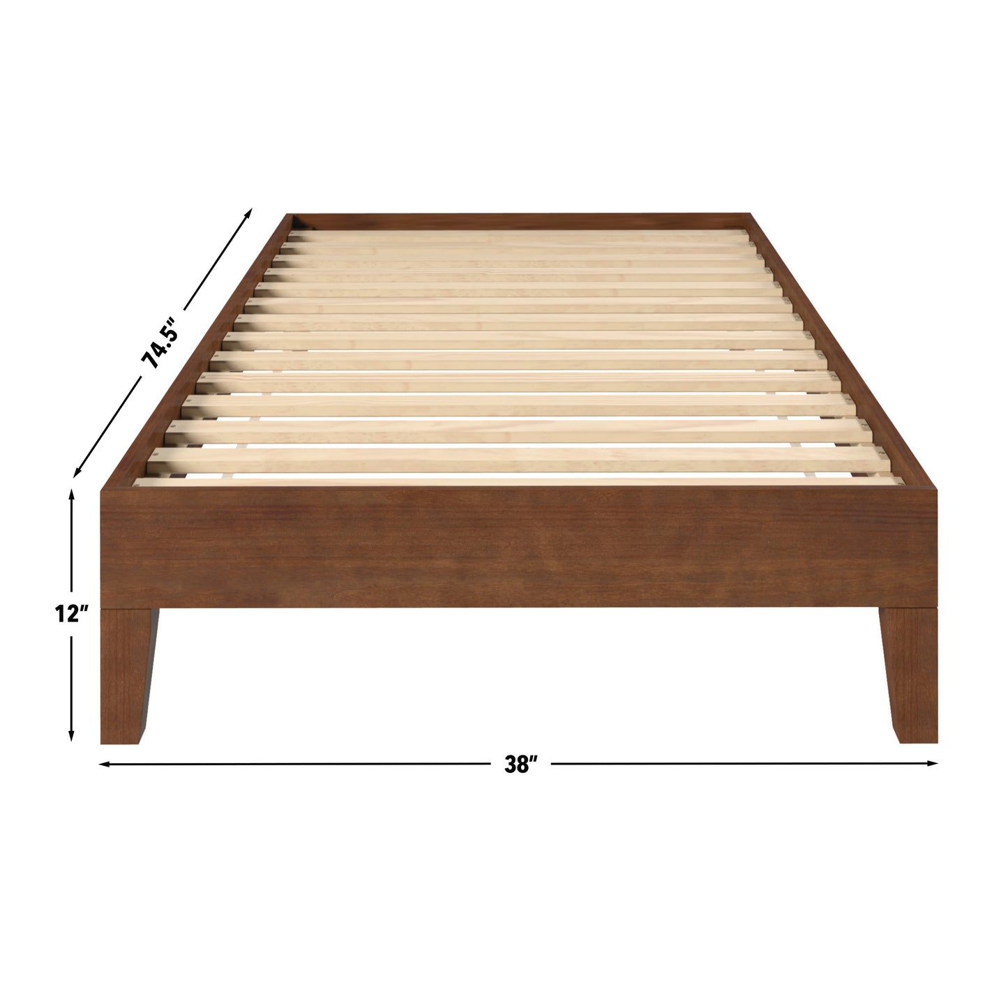 Nix Twin Platform Bed Frame Natural