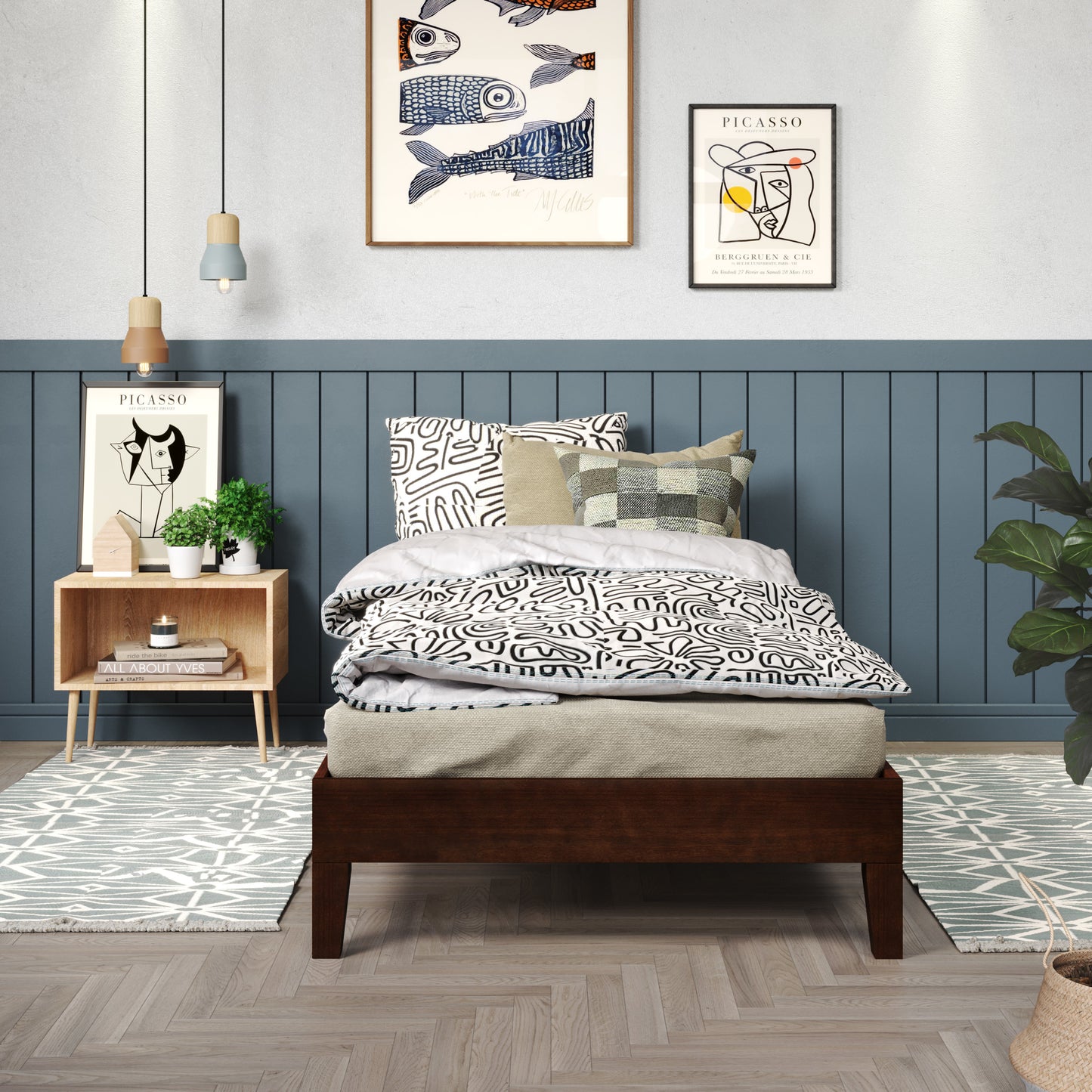 Nix Twin Platform Bed Frame Natural