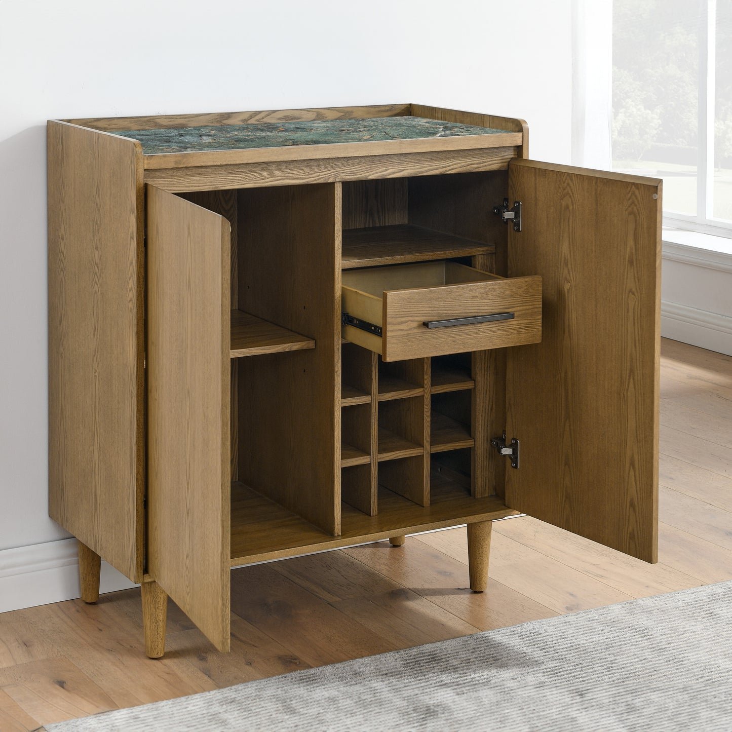 Novato Sintered Stone Top Bar Cabinet