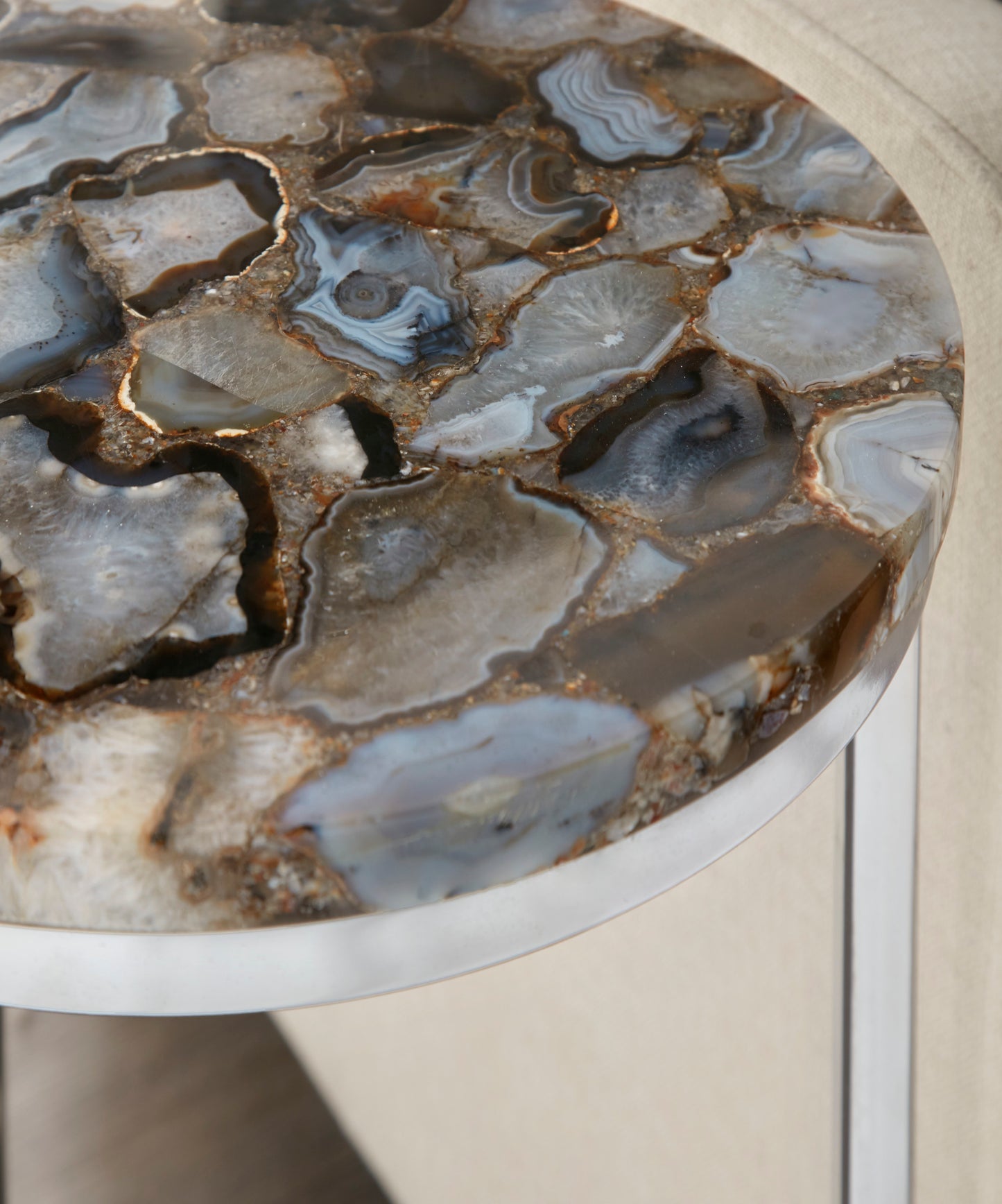 Onyx Agate Top Nesting Table - Set of 2